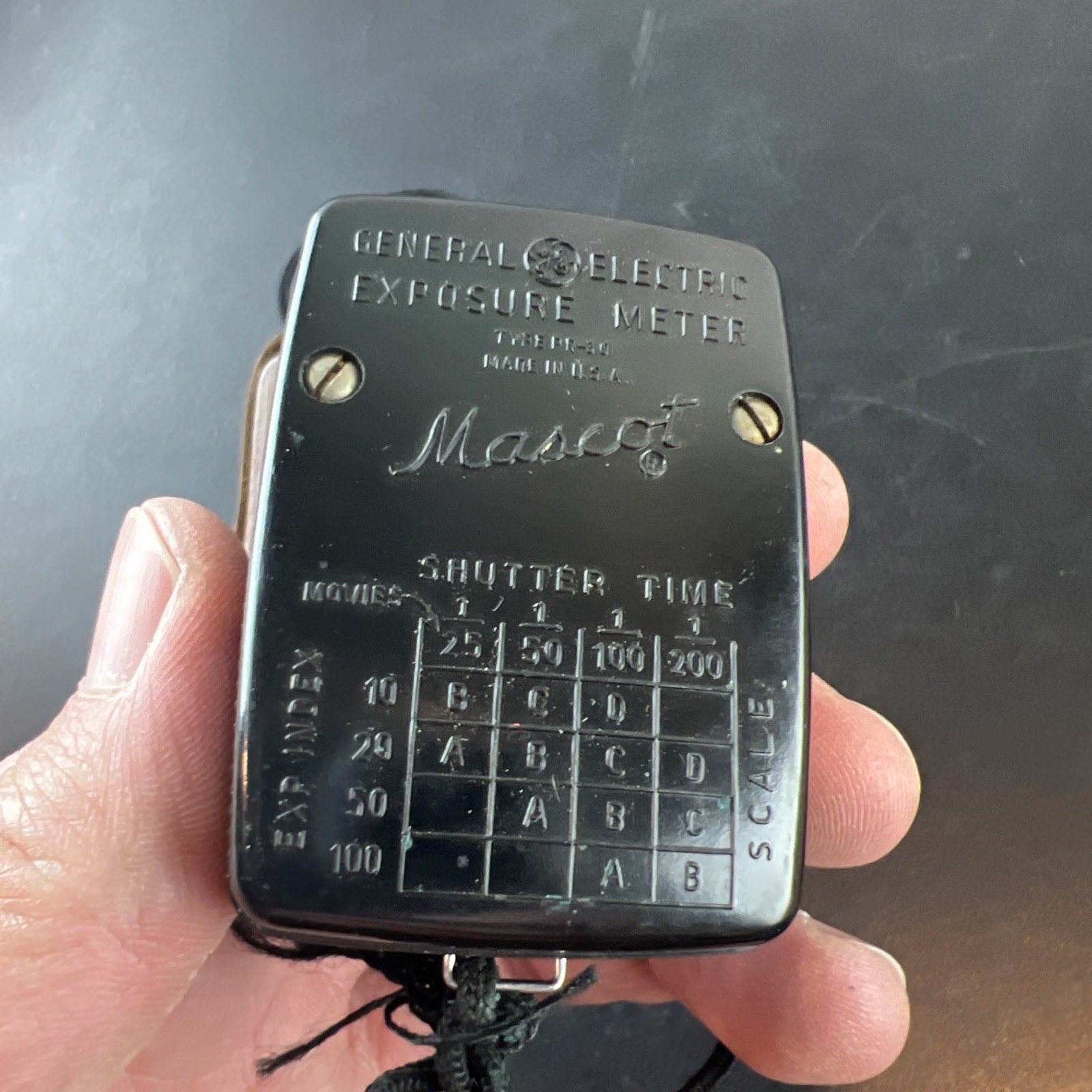 Vintage GE General Electric Type PR-30 Mascot Exposure Meter w/Leather Case