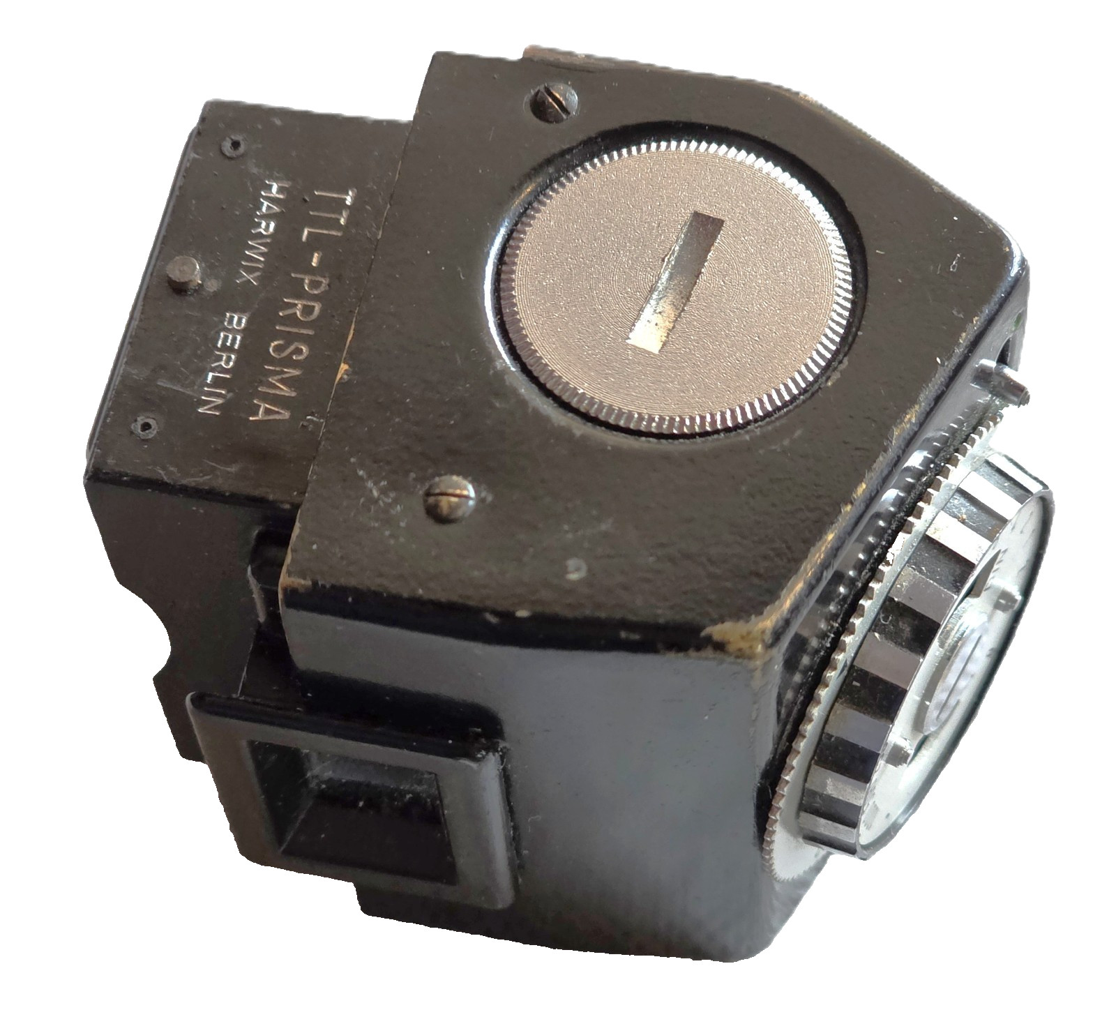 Harwix Berlin TTL-Prisma CDS meter prismfinder for Exakta SLR, with focus screen