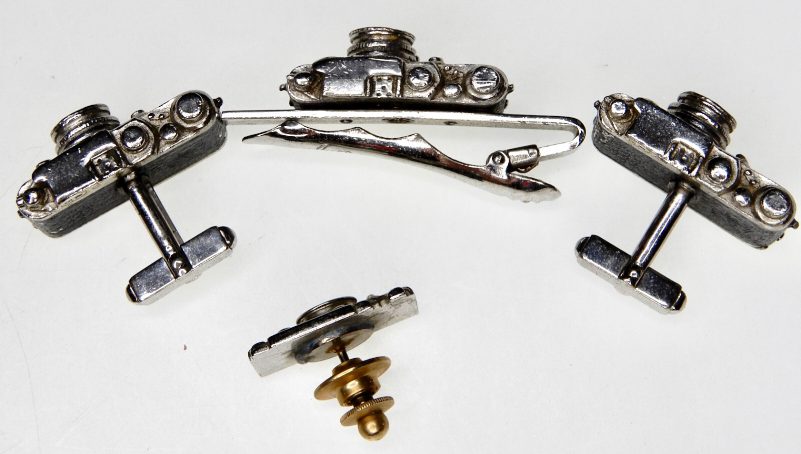 Leica Screw Mount Camera Cuffkinks,Tie Clip & Pin Set