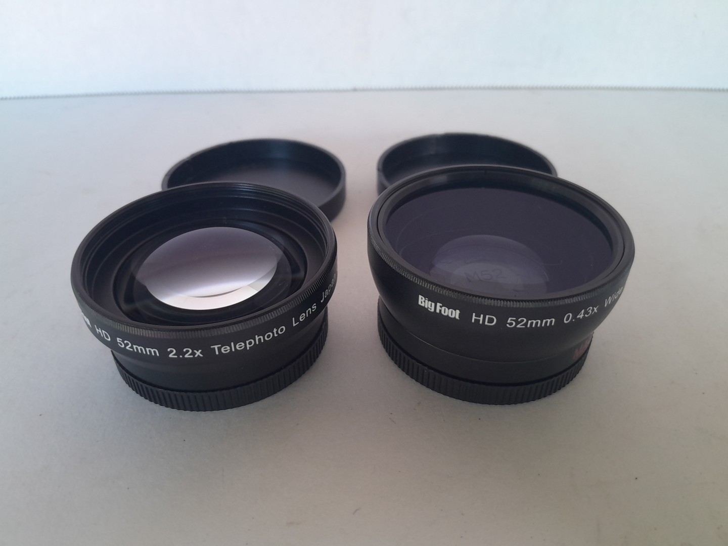 Big Foot 52mm Camera Lenses HD 0.43x & 2.2x JAPAN Wide Angle / Telephoto Lens