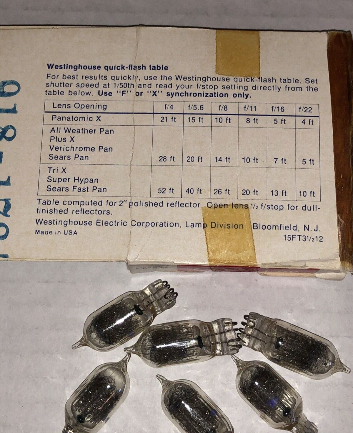Westinghouse Flashbulbs AG-1 12 Bulbs Lot of 1 and a Half Boxes Total 18 Bulbs