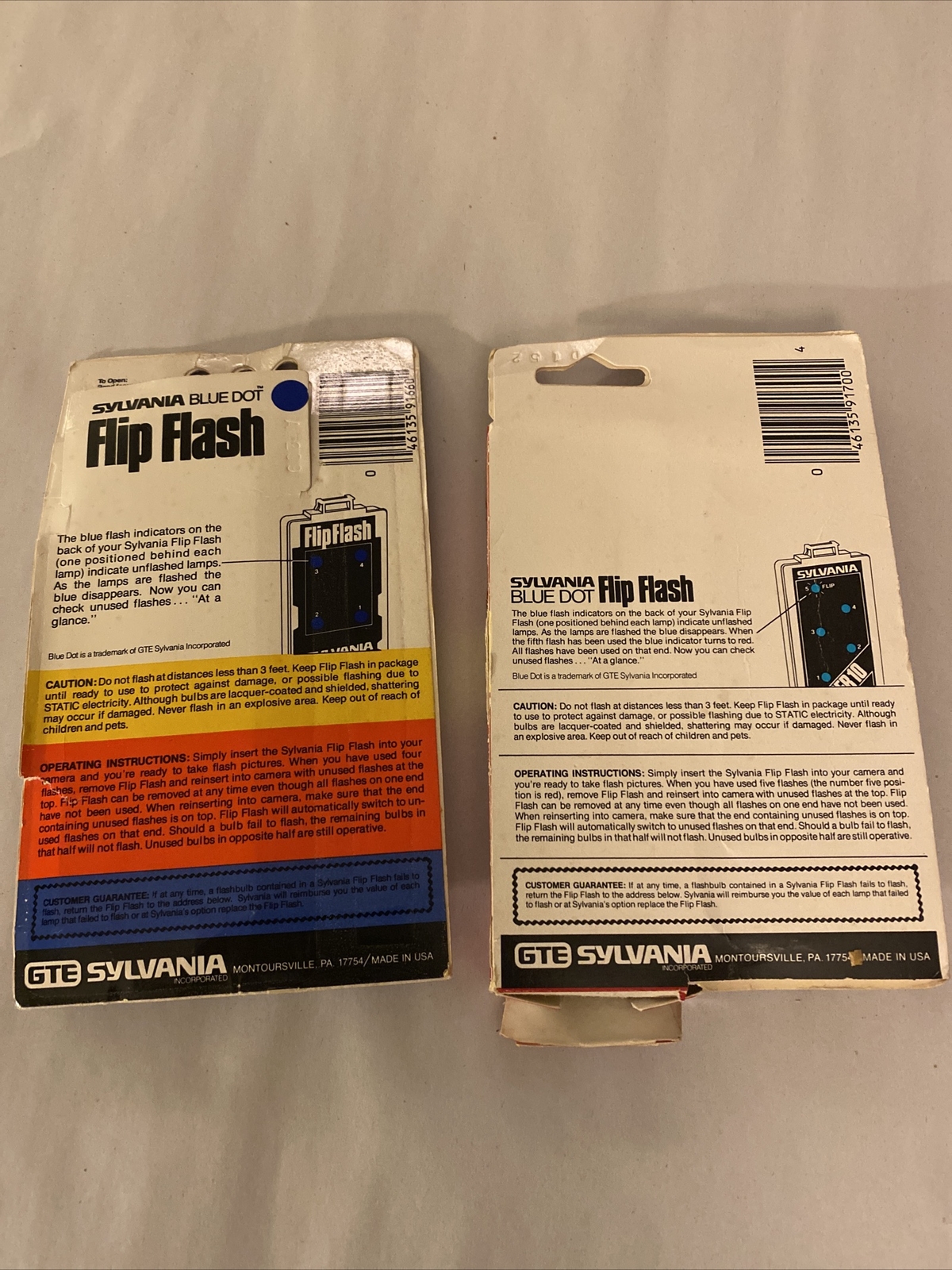 vintage sylvania flip flash lot of 2 super 10
