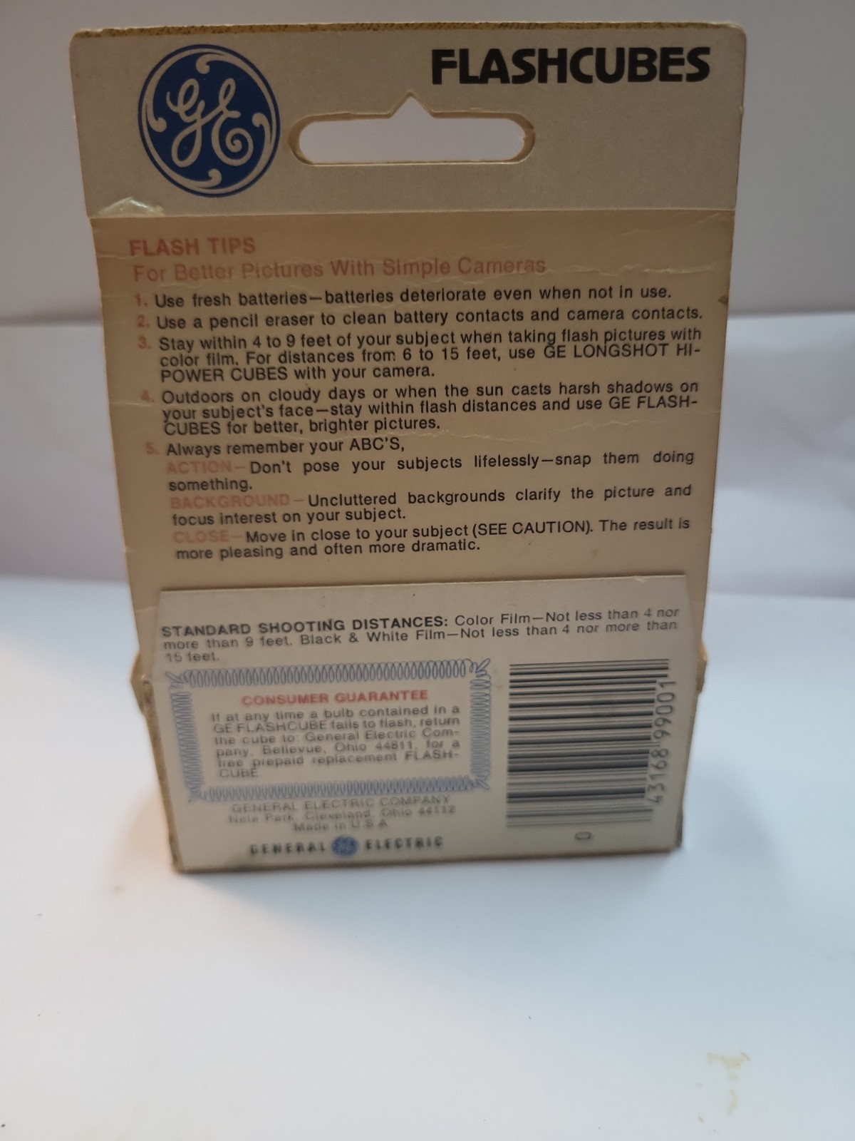 Vintage GE Flashcubes – Set Of 3 Cubes New in Orig Box!