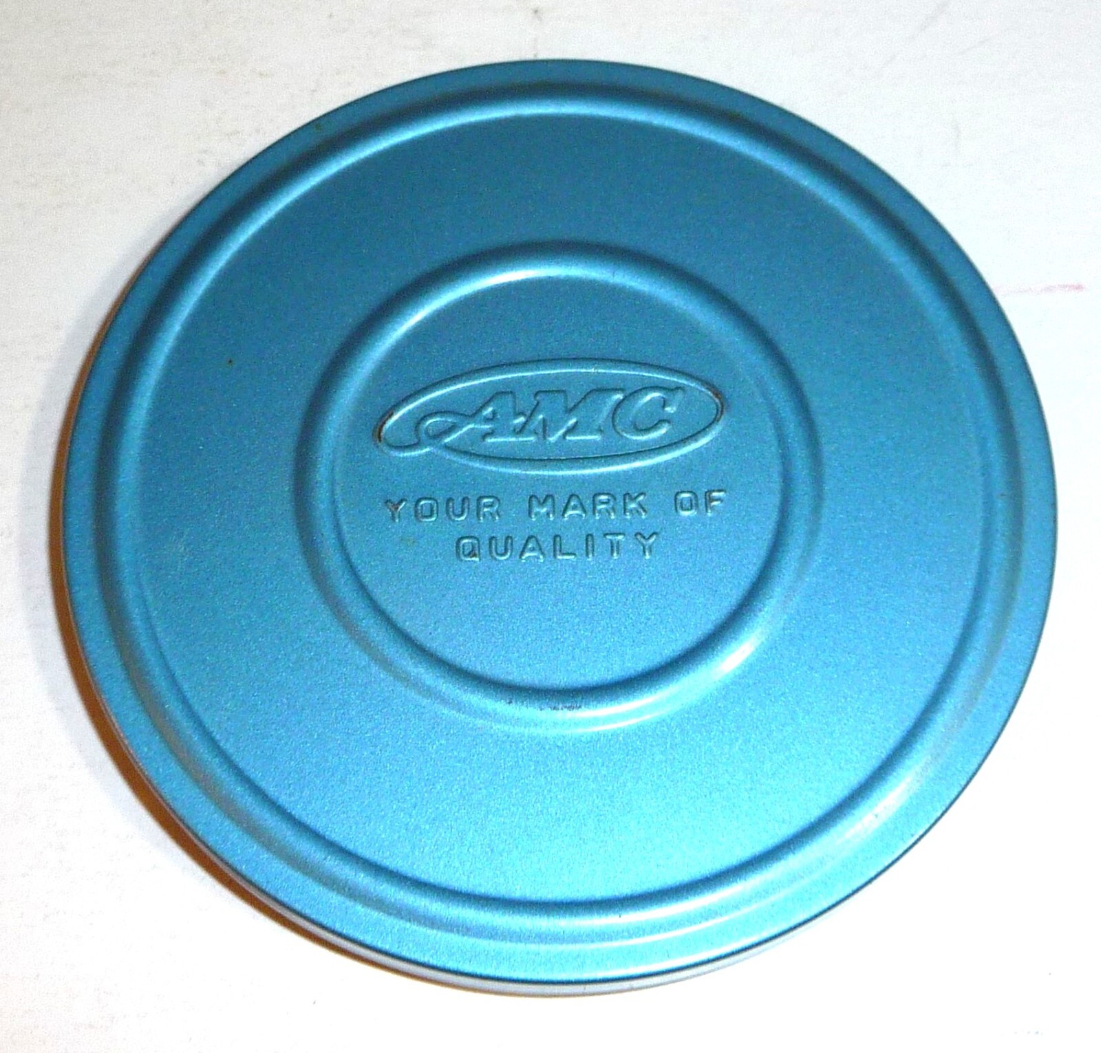 AMC 8mm Film Reel with Cannister Compco Corp Chicago 200ft Blue Vintage