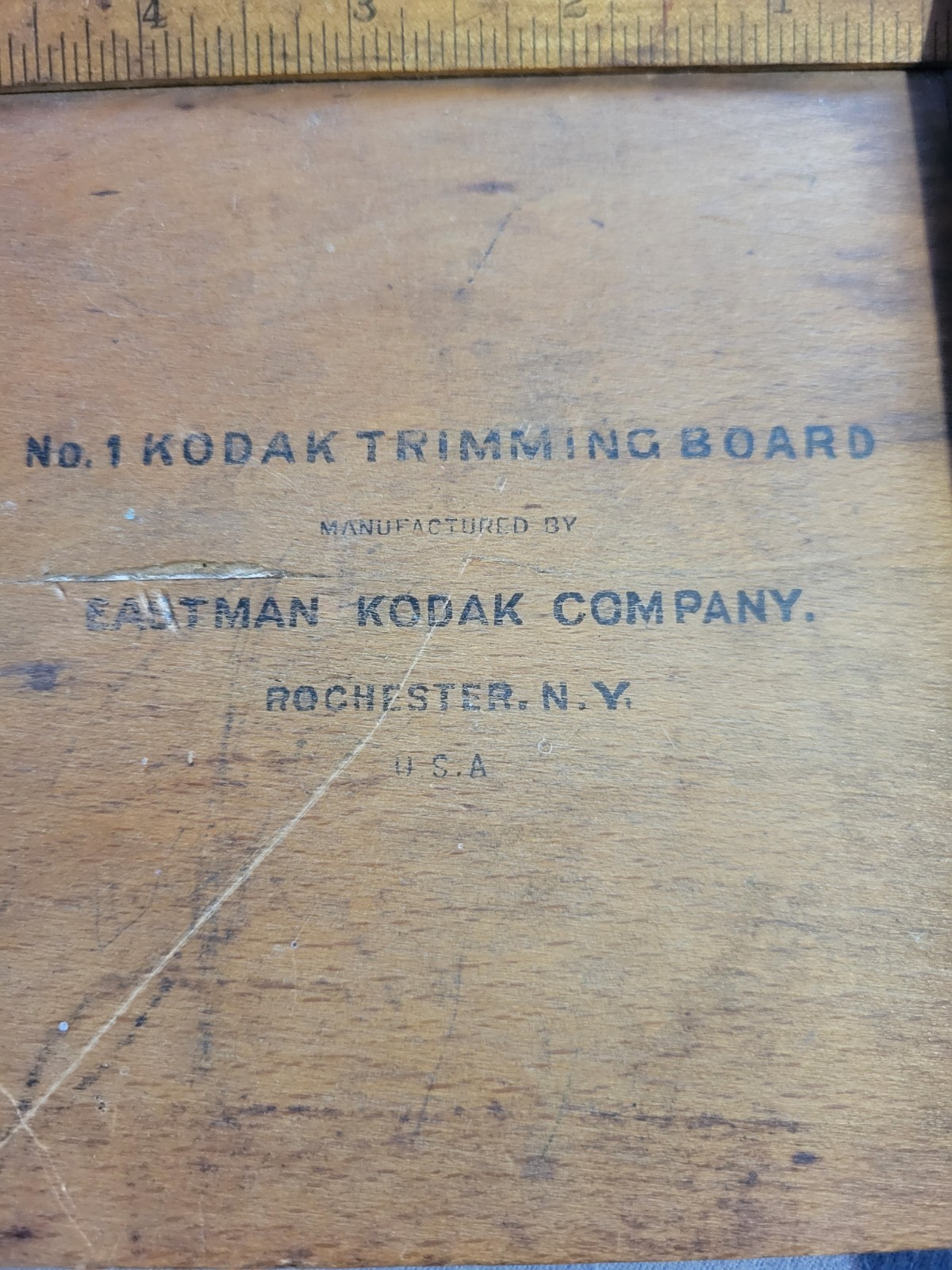 Vintage No. 1 Kodak Trimming Board Negative Cutter Photo Film Darkroom Tool