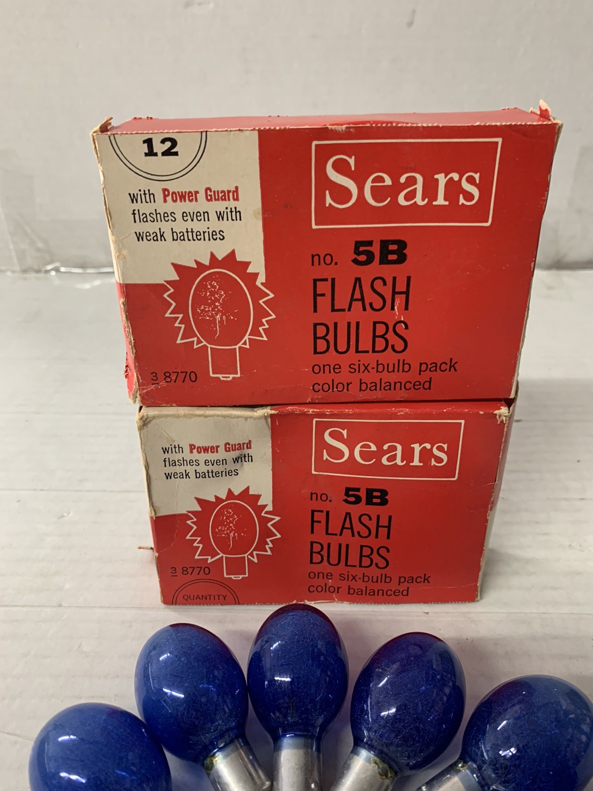 (x2)-Boxes of Sears 5B Flash Bulbs (6 Each)-RARE PACKAGING!
