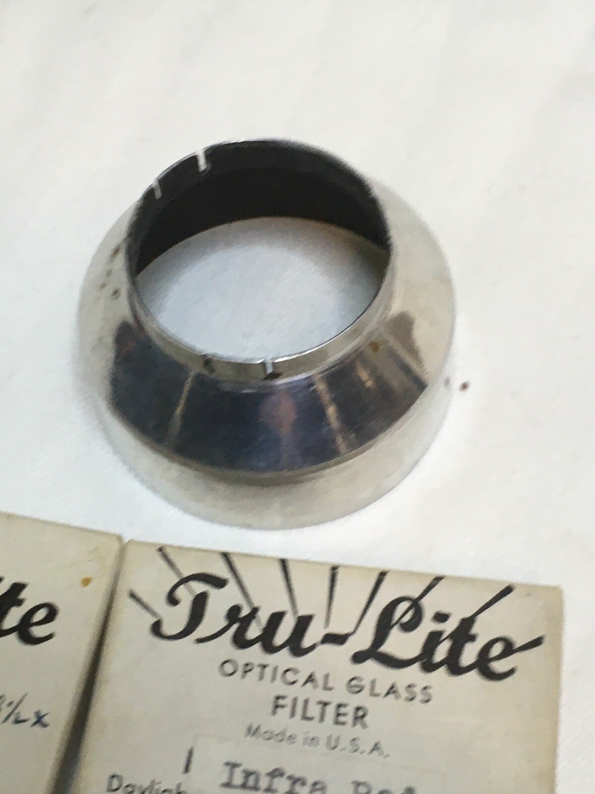 Vintage Lot 4 Tru-Lite Optical Glass Filters Infra Red Green Yellow Kit Research