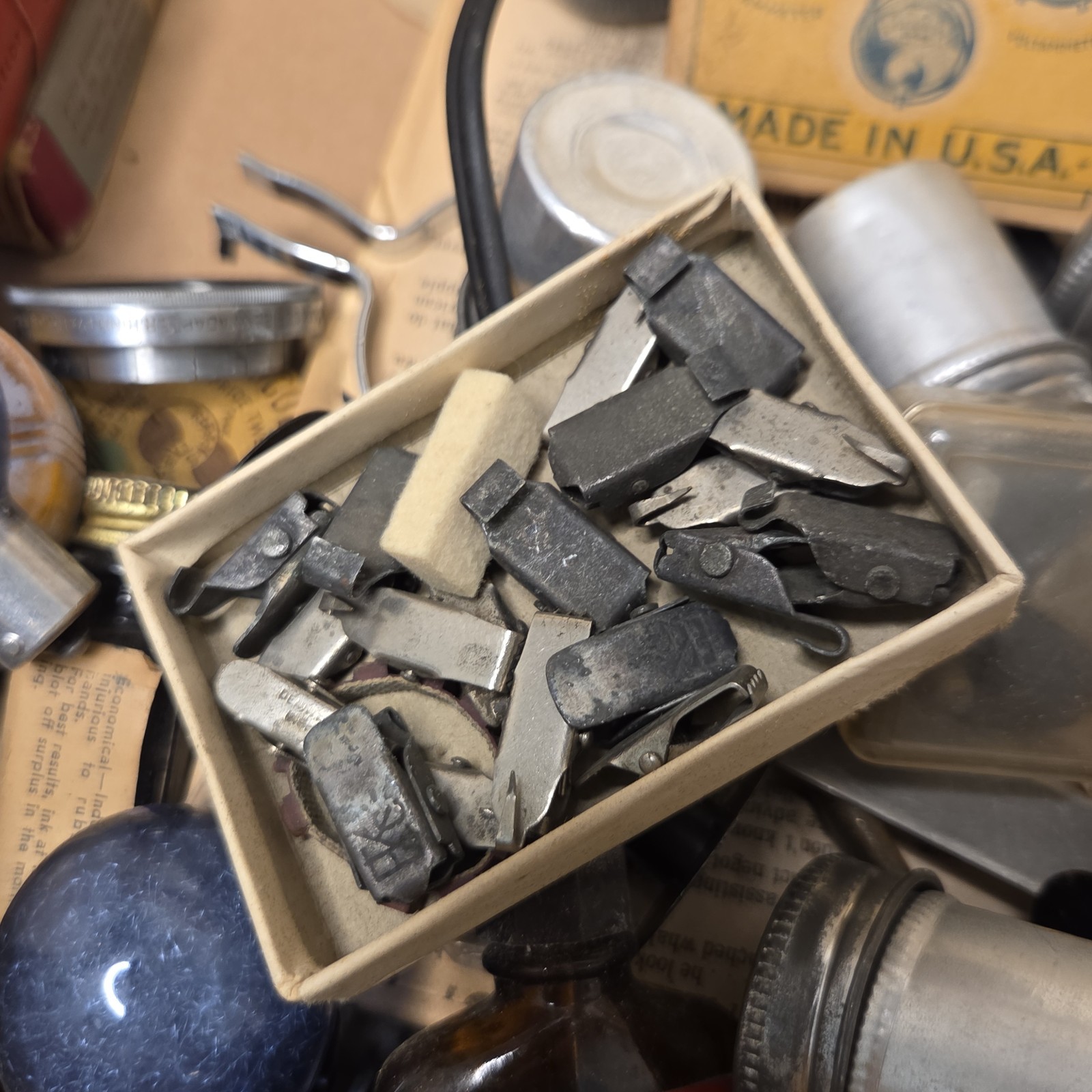 Vintage Camera Parts Accessories Mixed Lot Rangefinder Strobe Filters Bulbs