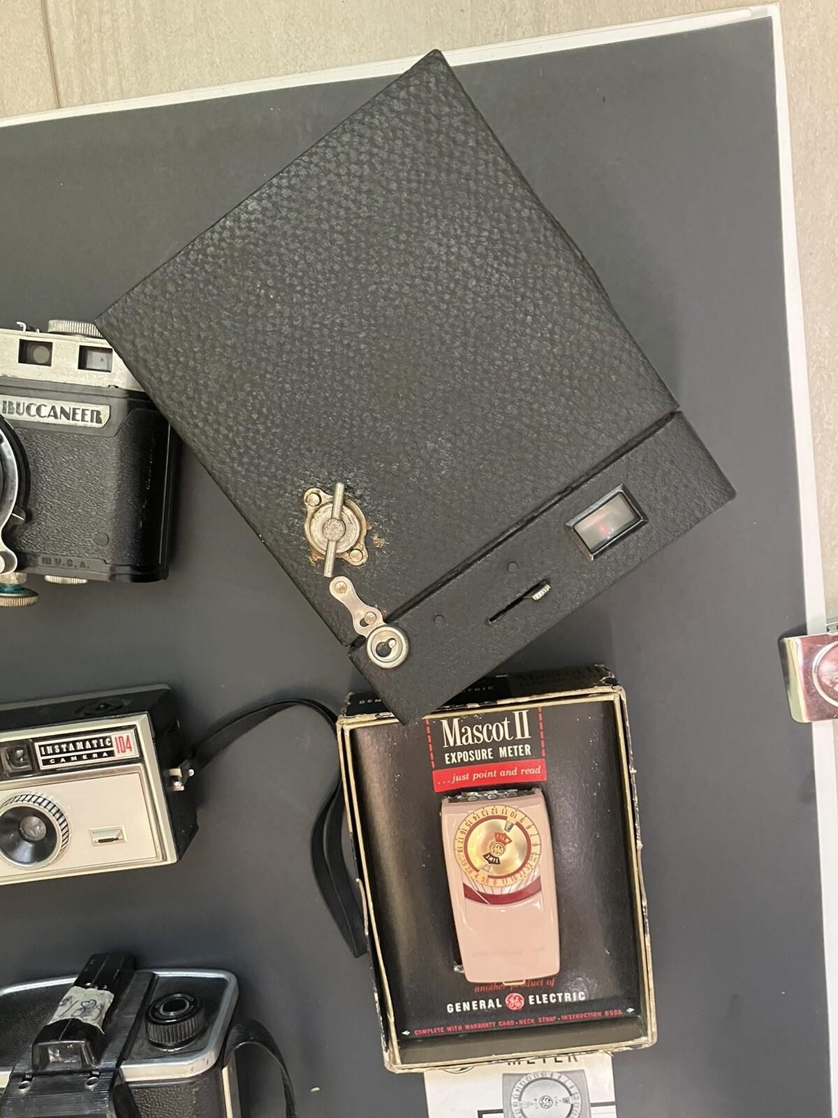 Assorted Lot of Vintage Cameras, Flash-Master, Universal Chronomatic, Instamatic