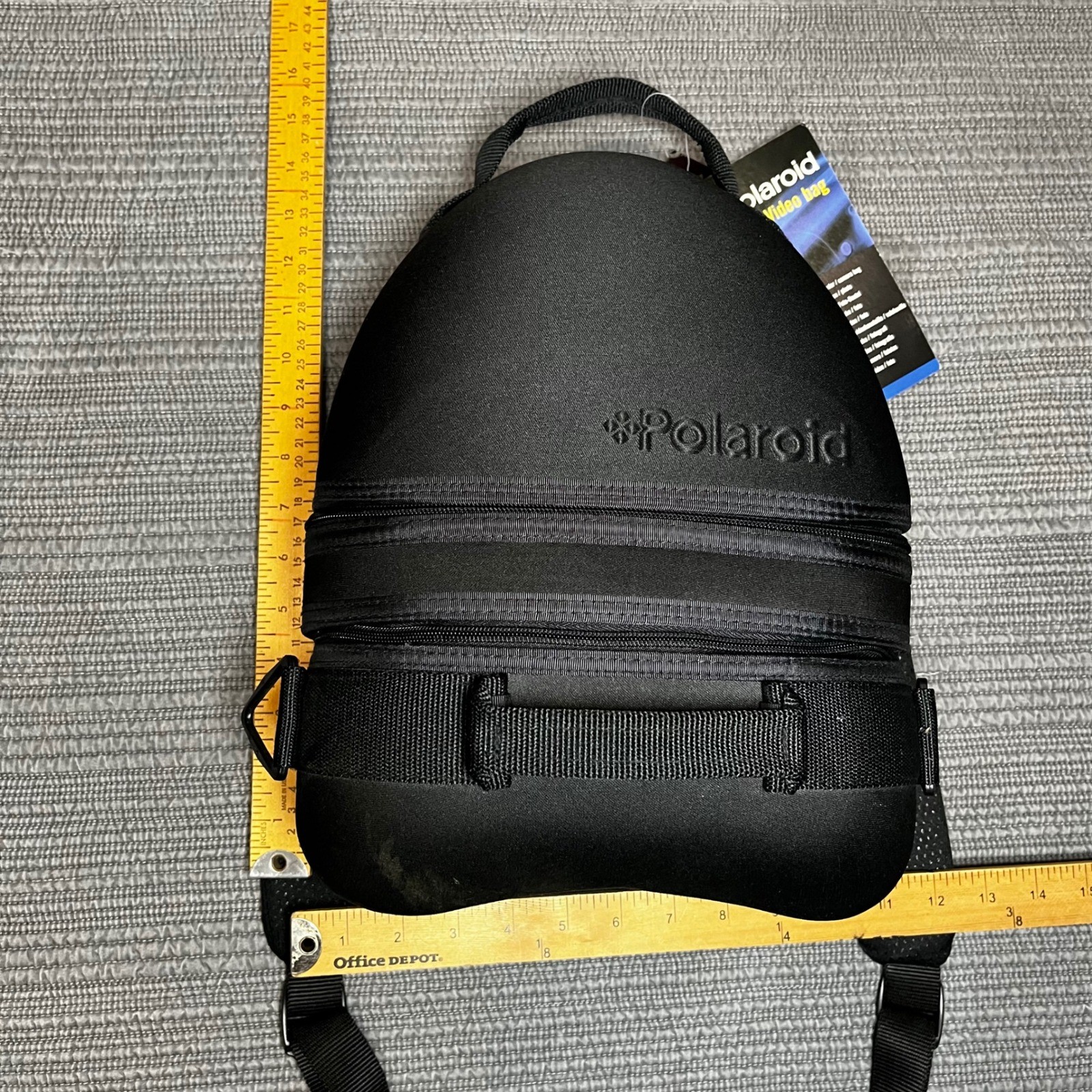 Vintage Polaroid Video Bag Camera Case Hardshell Padded Black NWT Retro Gear