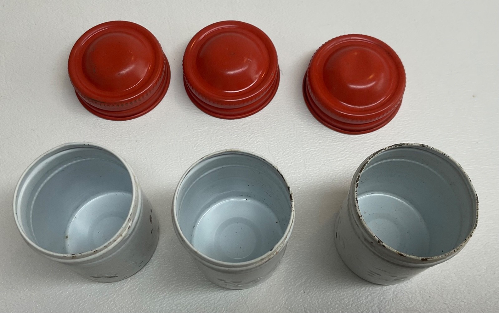 VTG Lot of 3 Kodak 35mm Film Roll Embossed Container Metal Tin Can Canister