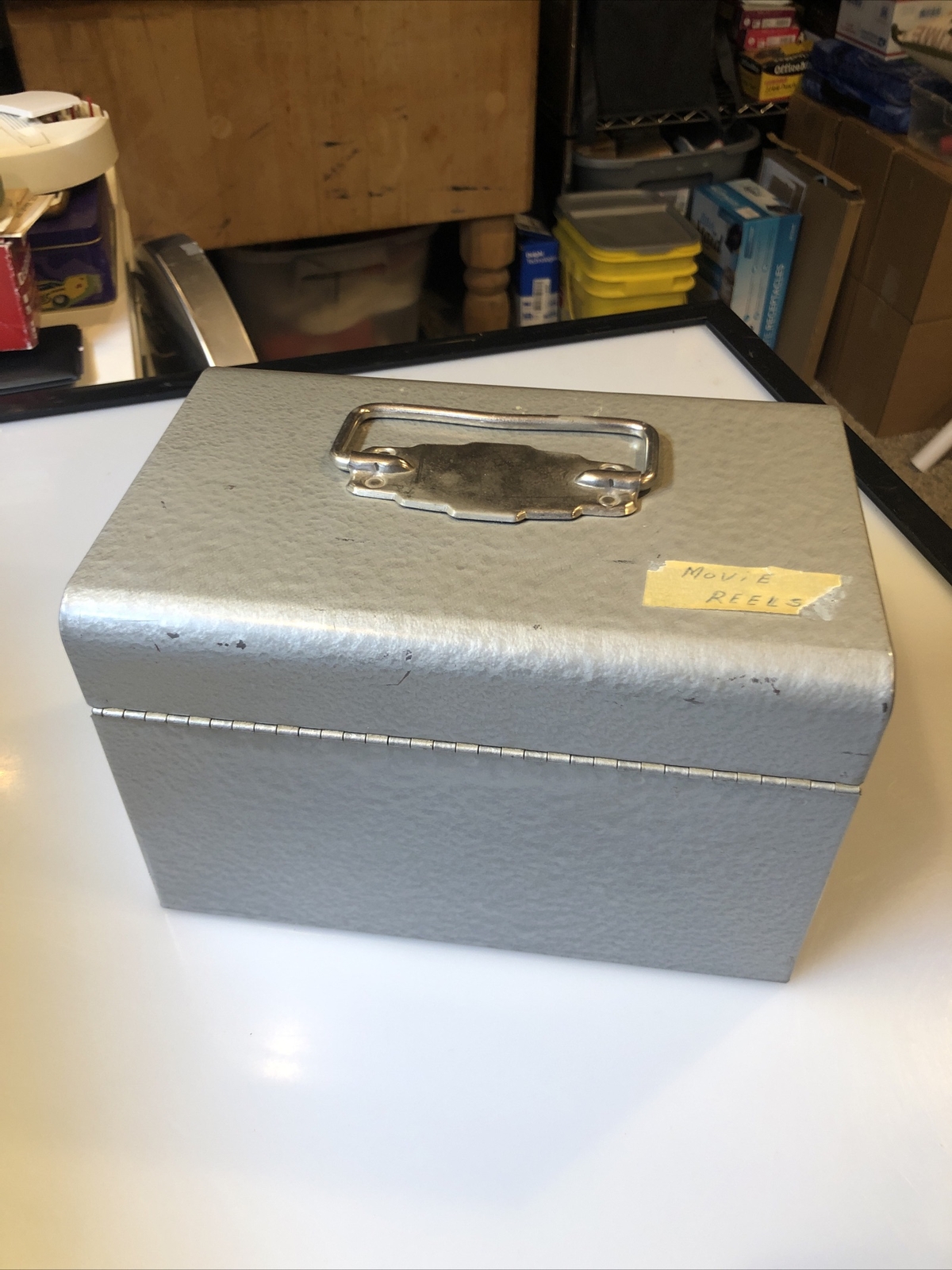 Vintage Logan Metal 8mm Film Chest Carrying Case-Holds x 12 Reels