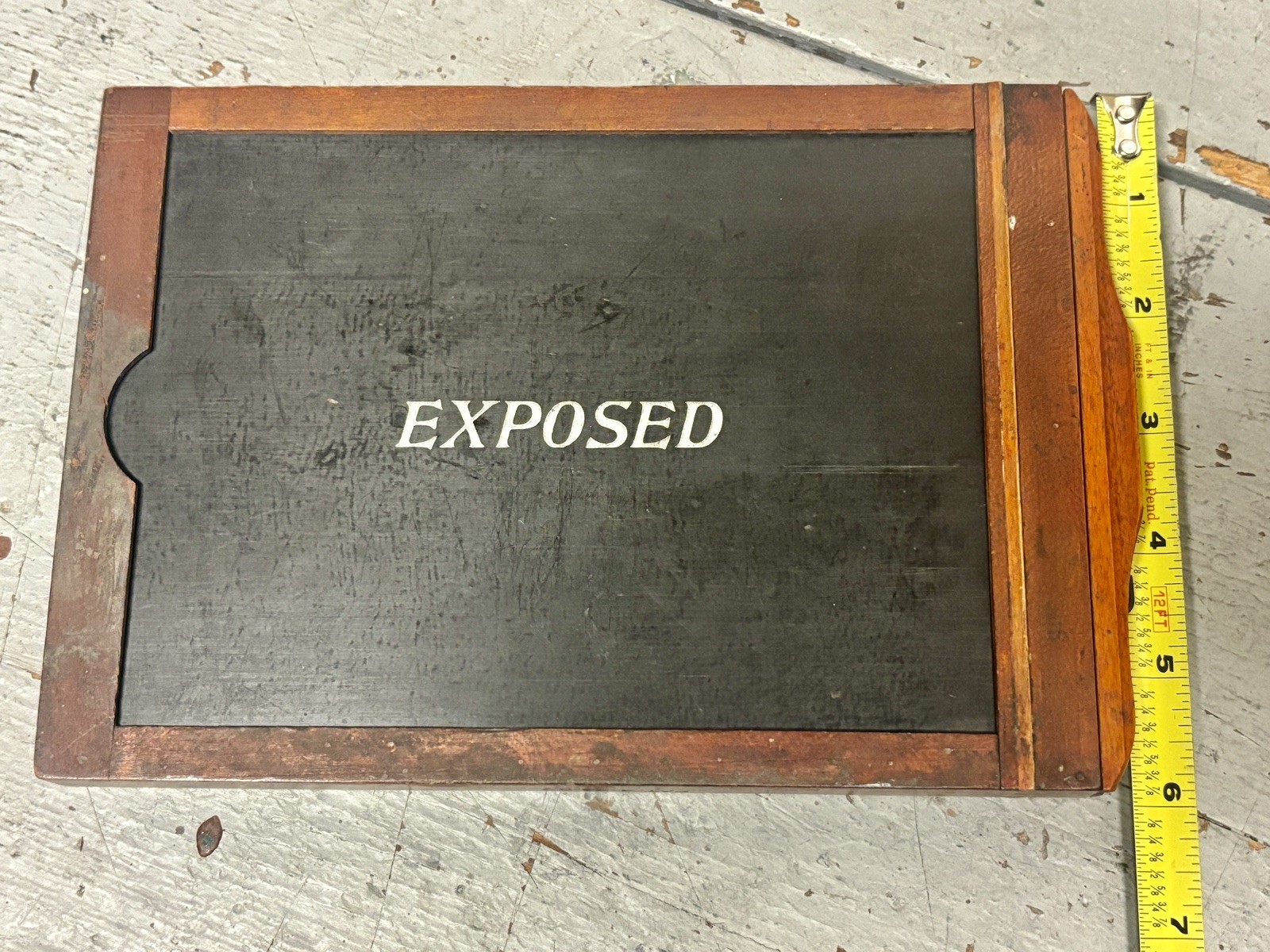 Antique 1800’s Box Camera Large Format Wood Film Plate Holder