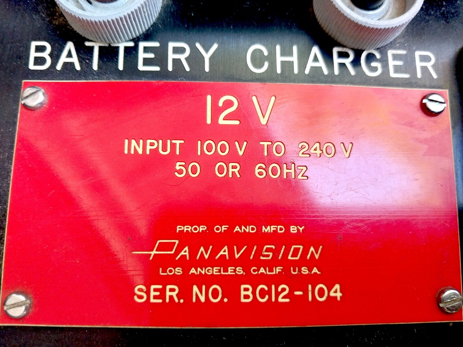 Panavision motion picture camera battery charger – model BC12 – Collectors Item