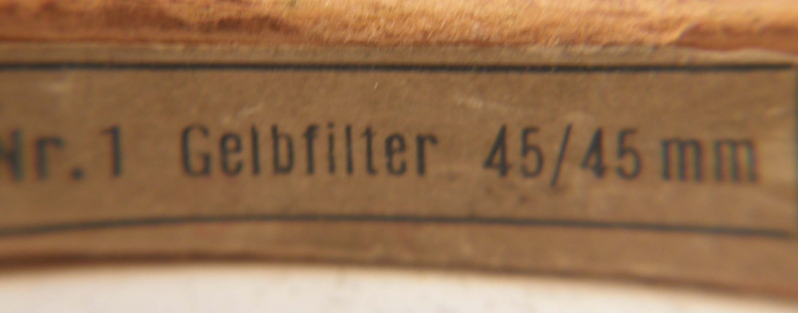 VINTAGE AGFA LICHTFILTER LIGHT FILTER IN ORIG BOX 45mm SQUARE YELLOW GLASS
