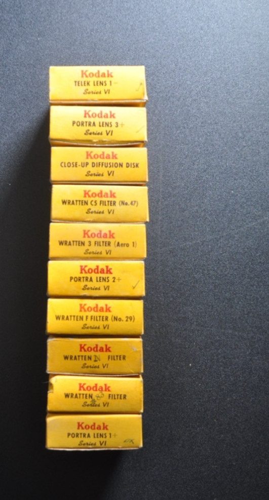 KODAK 10 lens Portra Wratten Telek Cable release Service Range Finder Lens Hood