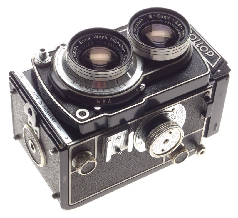 Lipca rollop automatic tlr film camera enna ennit 1:2.8 f=8cm coated lens