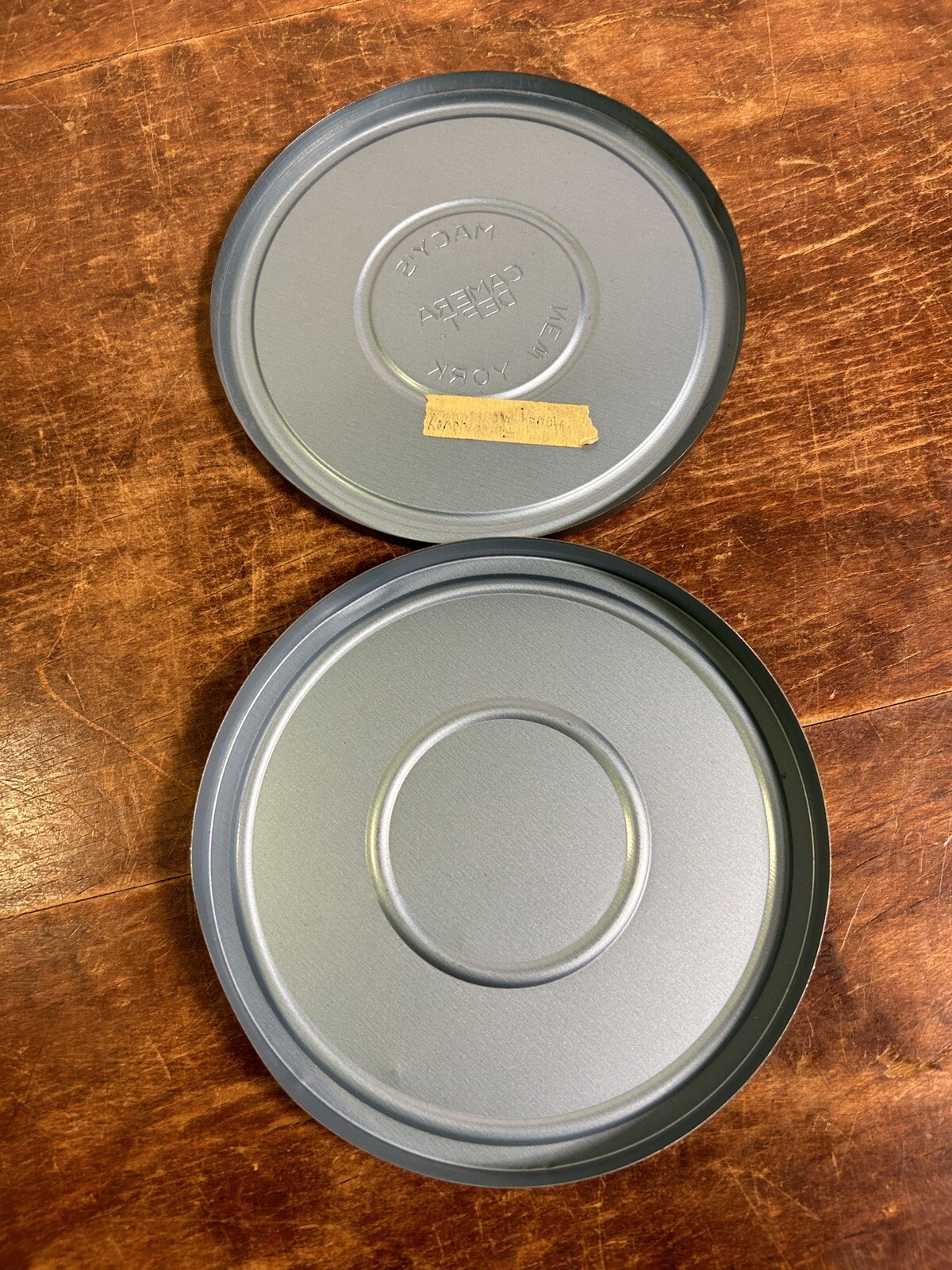 Vintage Macy’s Camera Dept. Reel Can Metal 6″ Film Canister Container New York