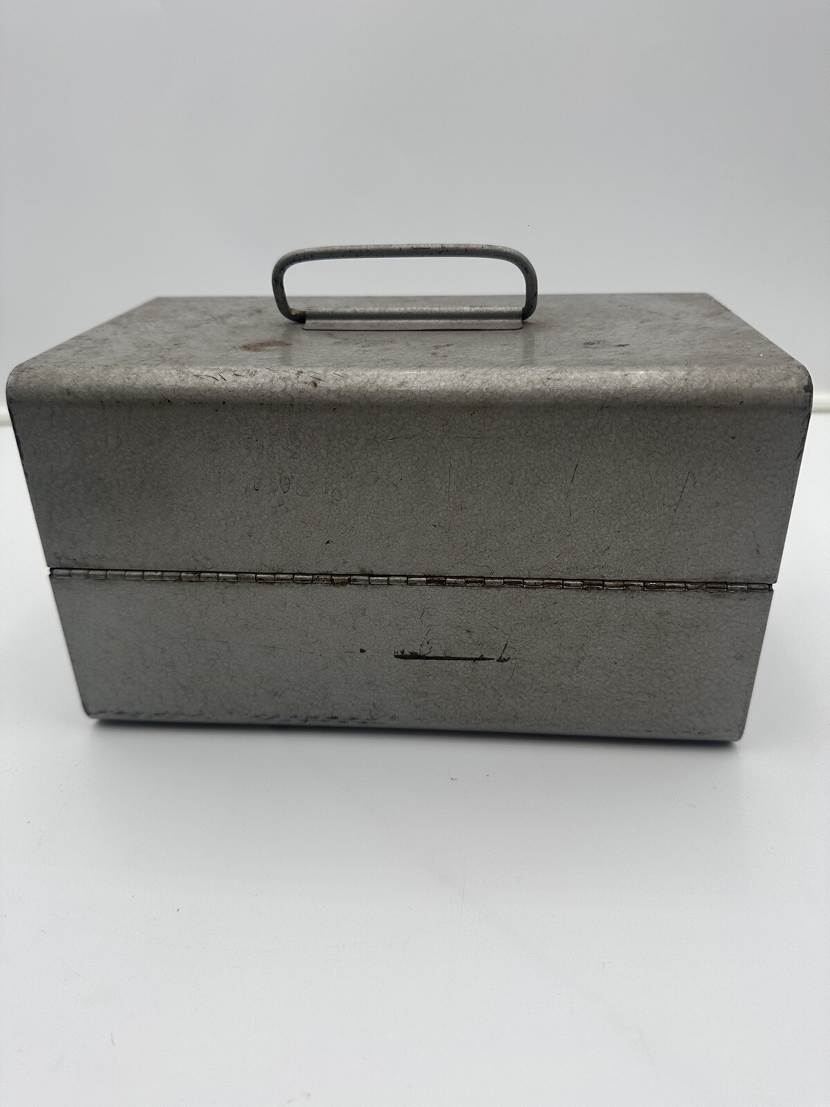 Vintage Brumberger 12 Reel 8mm Film Storage Case Metal Box Holder With 2 Reels