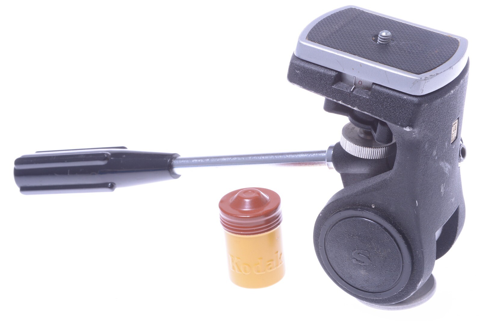 ✅ SLIK 2 WAY PAN & TILT TRIPOD HEAD 16MM CINE, MOVIE, FILM W/ PANORAMA PAN PLATE