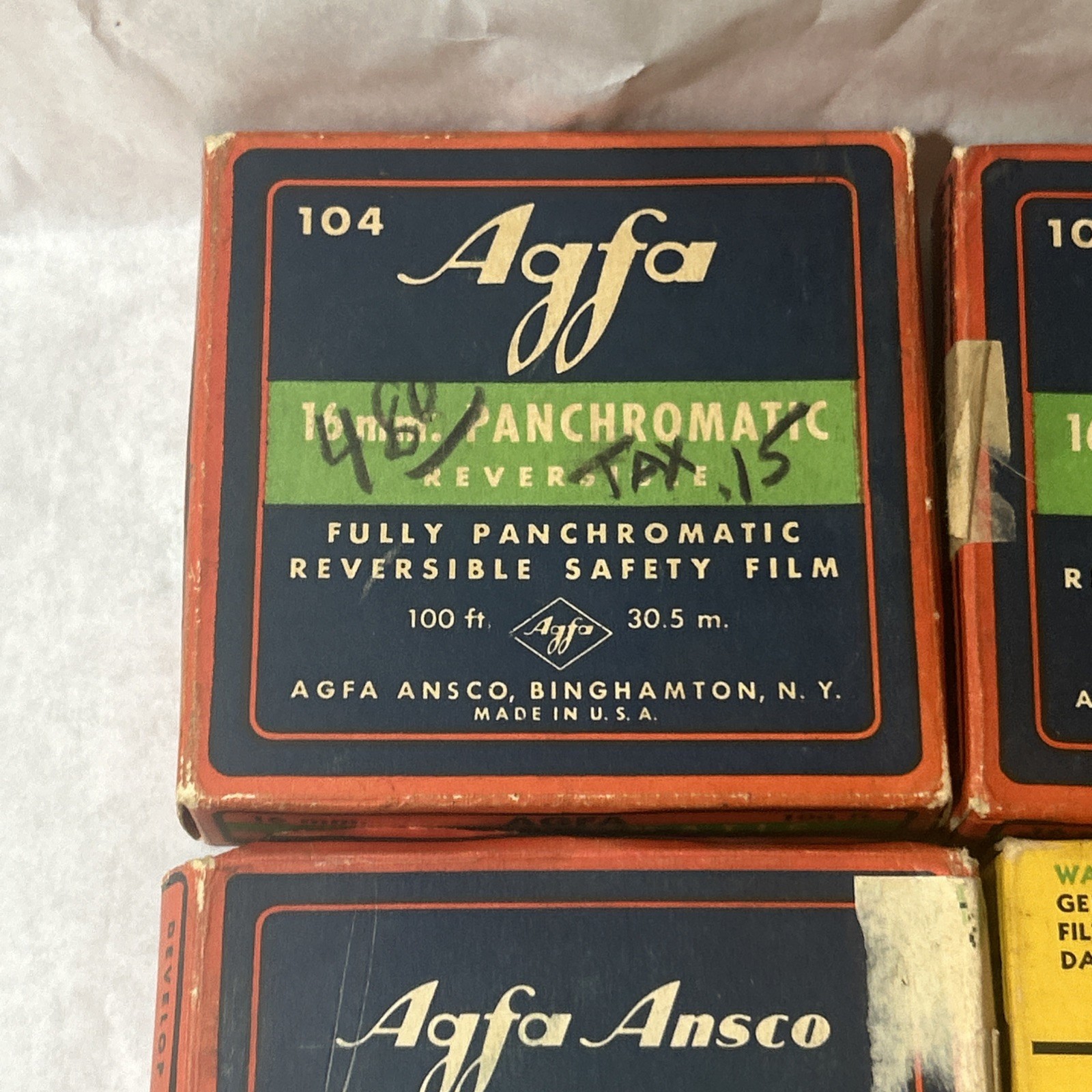Vintage Lot Of 5 Agfa 16mm Reversible Cine-Film Reels With Boxes, Bear Hunting