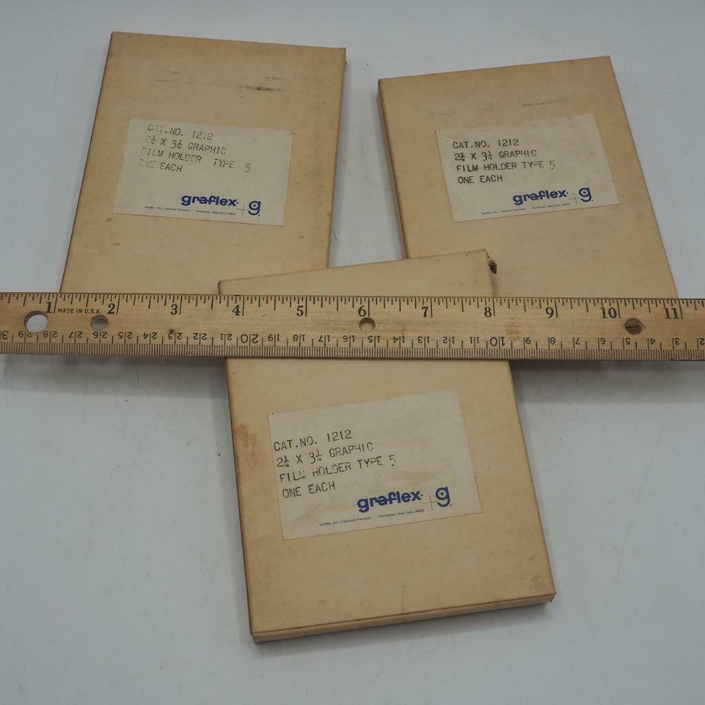 Graflex Type 5 Film Holder Empty Box Lot of 3 1960’s