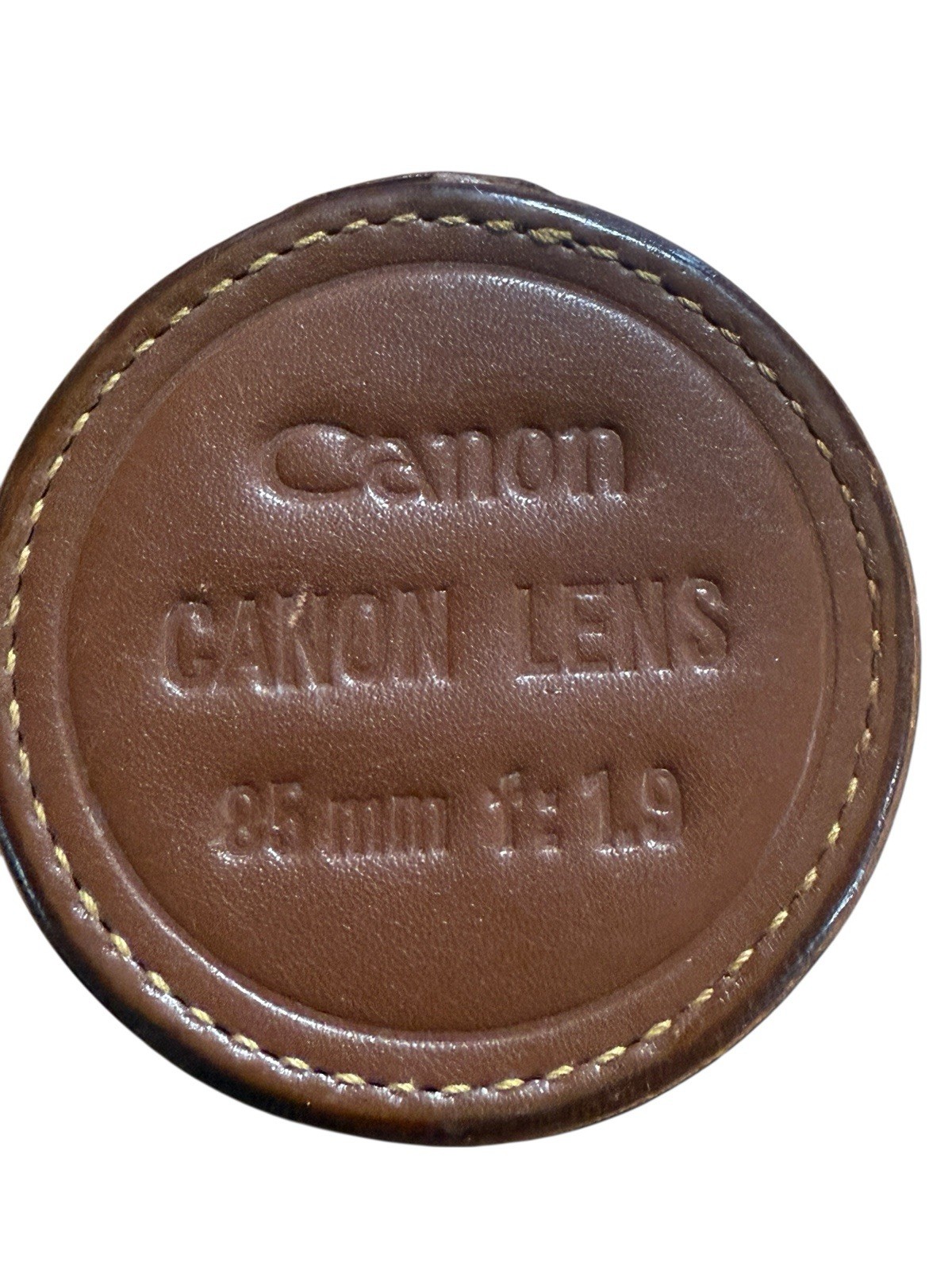 Canon Original Leather Lens Case 35mm F:19 Vtg 5.75” Brown Snap