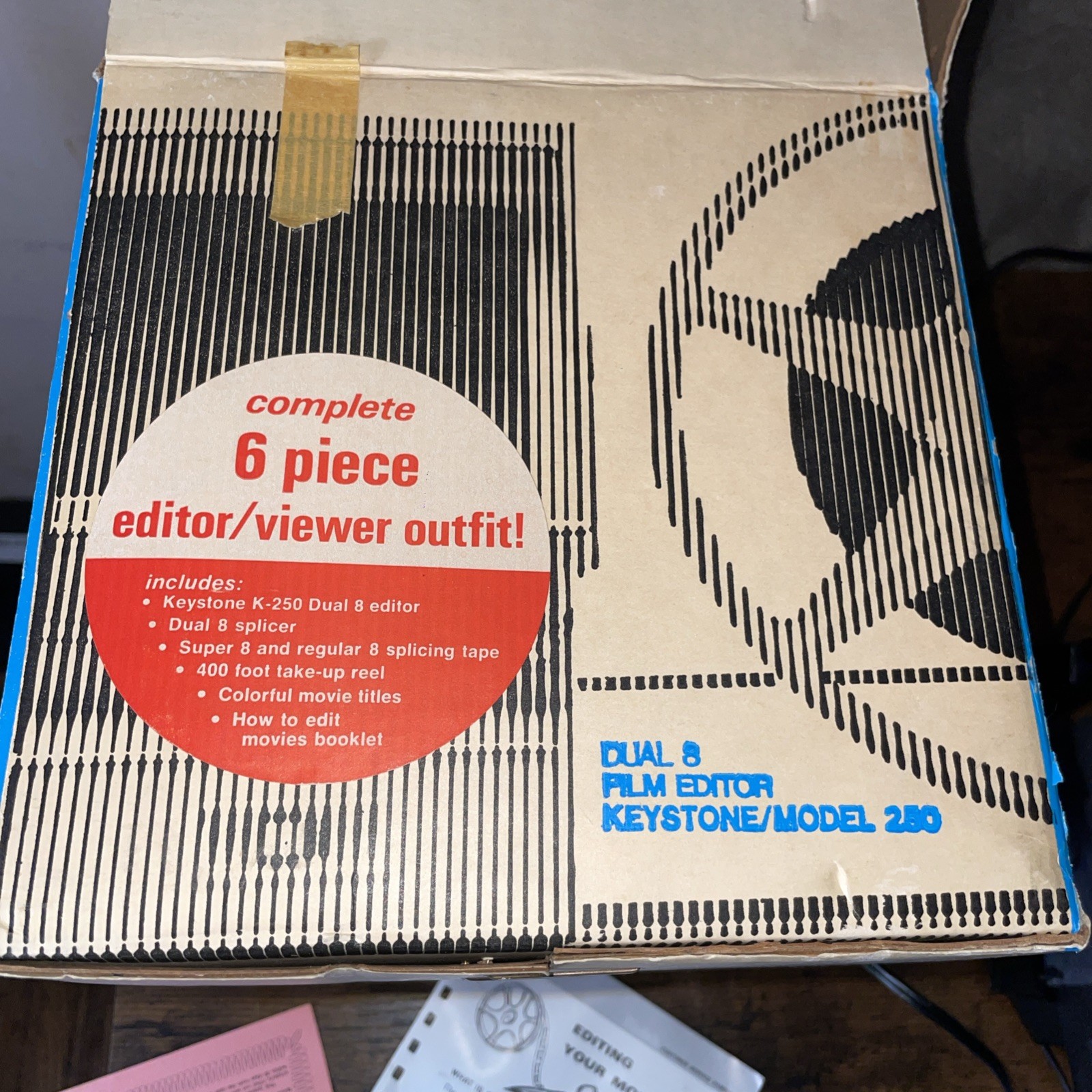 Dual 8 Film Editor, Keystone Model 250 W/ Original Box And Manual. Excellent!!