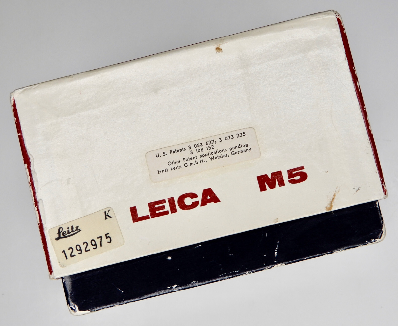 Leica Box for Chrome M5 #1292975 W/Import Certificate,I.B.
