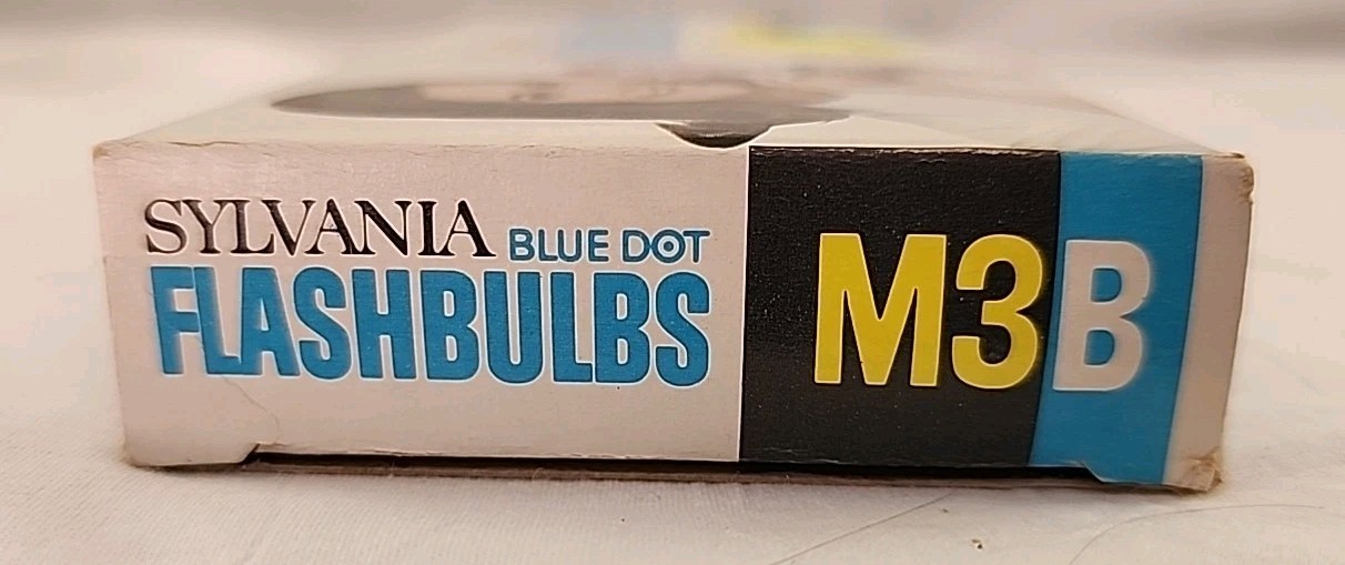 12 Vintage Sylvania Blue Dot Flash Bulbs M3b Flashbulbs For Camera,new Old Stock