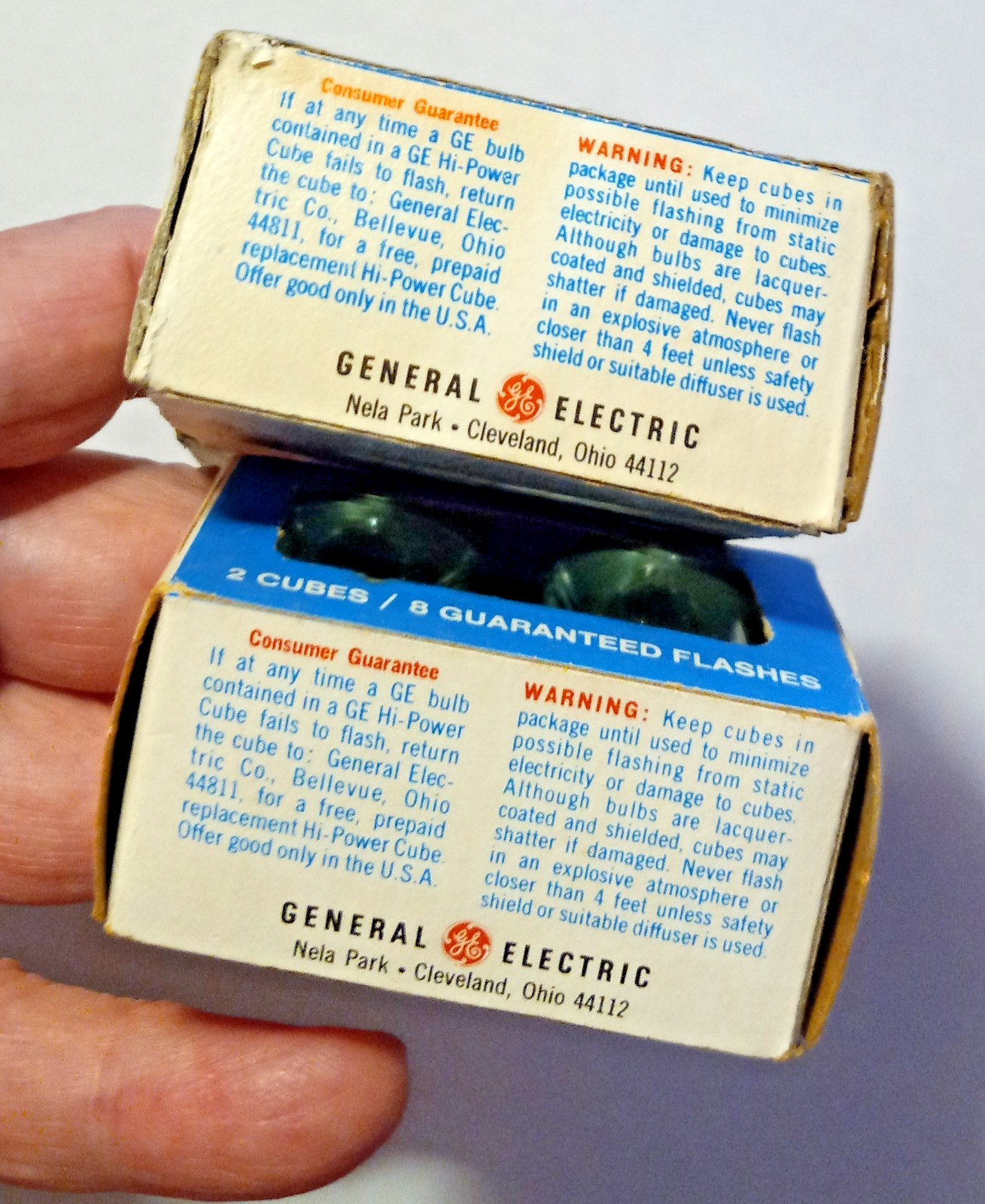 Vintage General Electric Hi Power Flash Cubes 2 Packs Polaroid Cameras GE USA
