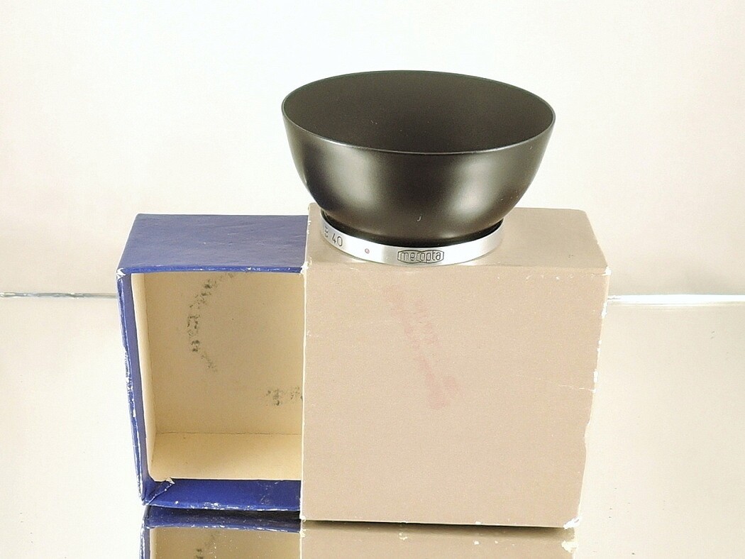 Shade hood Flexaret Meopta round bayonet B40 metal + Genuine box MINT +