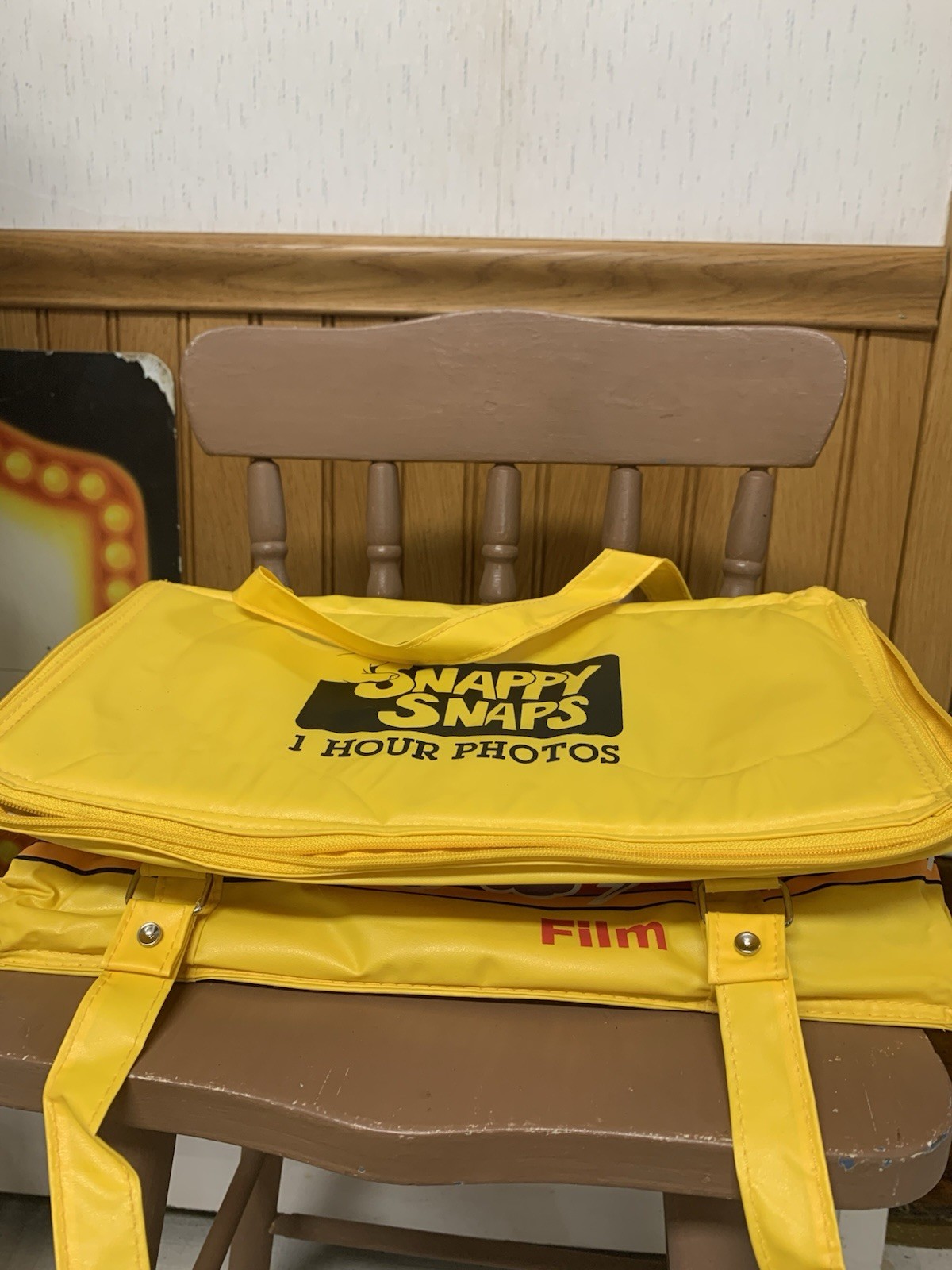 Kodak Yellow VTG Advertising Cooler Bag Gold Film Snappy Snaps 1h Photos 1980s