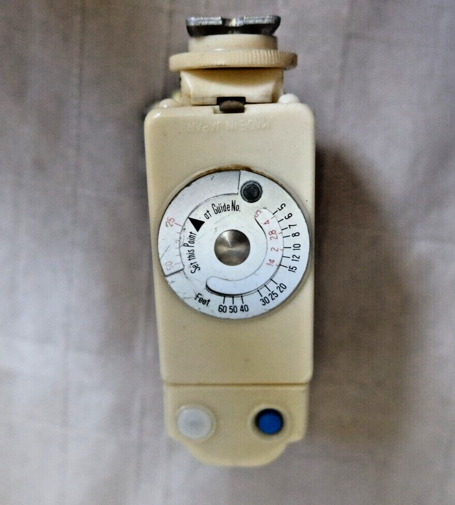 Vintage Origin Flashgun Model R III BC Type w Extras, Leather Case, Japan