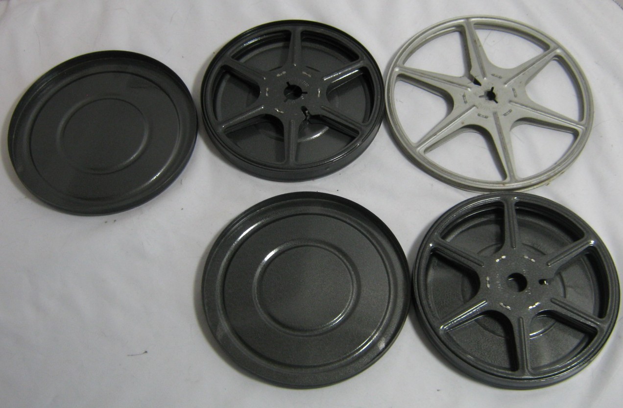 Lot Of 3 Vintage 8mm Empty Film Reel Metal Cans -7″