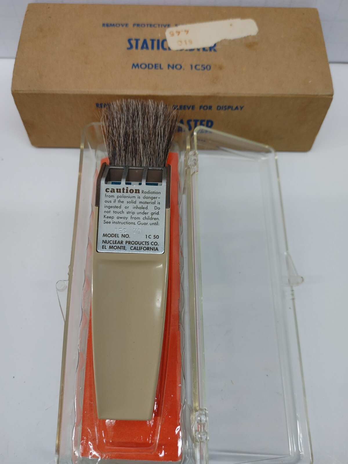 Vintage Staticmaster Brush Model 1C50 w/ Original Box (NEW OLD STOCK OPEN-BOX)