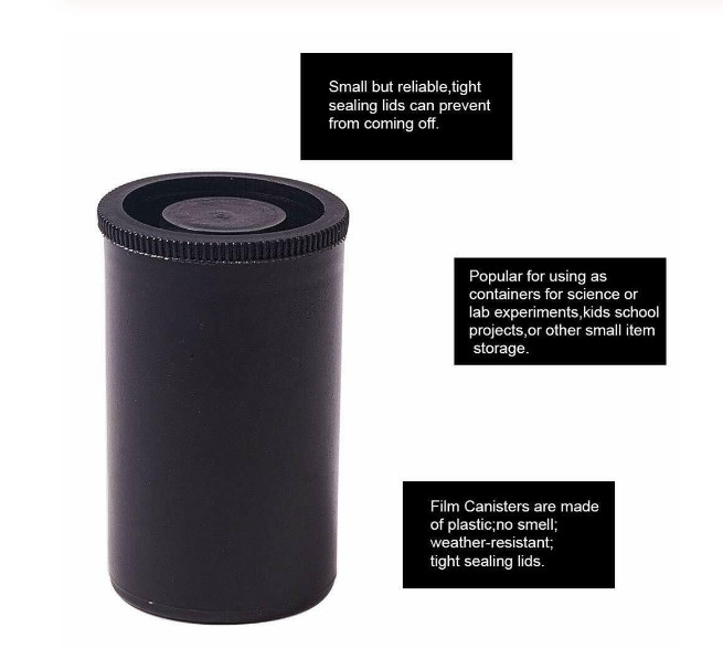 25 Pcs Film Canisters with Caps for Storage of Film Small Accessories & more