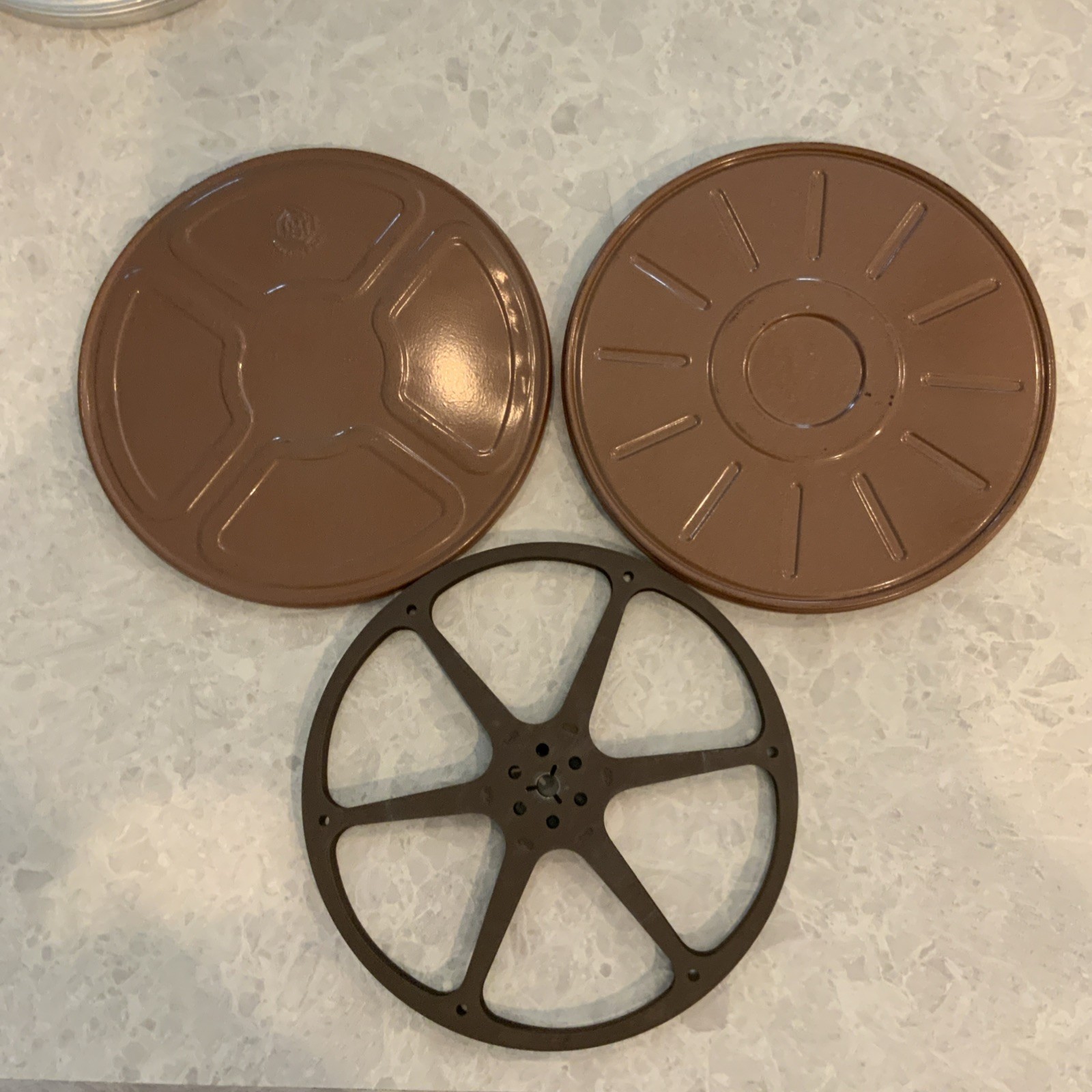 Vintage Goldberg Brothers 8mm Metal 7 “Reel With Metal Carry Case