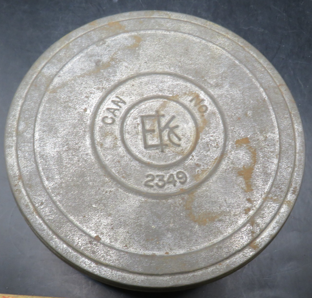 Kodak Eastman EKC NO. 2349 5.5″ Round X 1 3/4″ Height Tin Movie Film Can