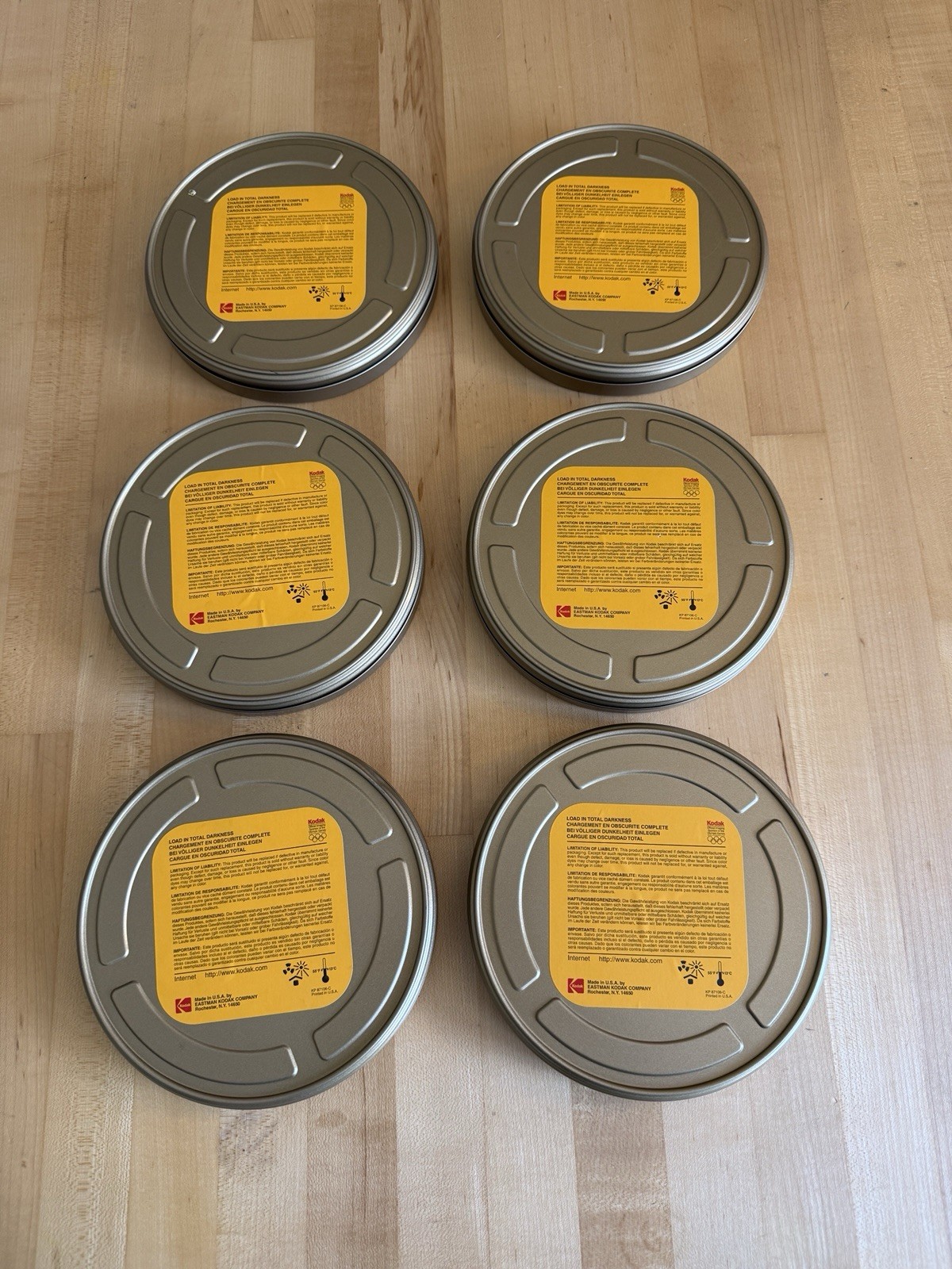 Vintage 🎥 🎬 Kodak Film Canisters, Set of 6 *Estate Sale* 1990’s