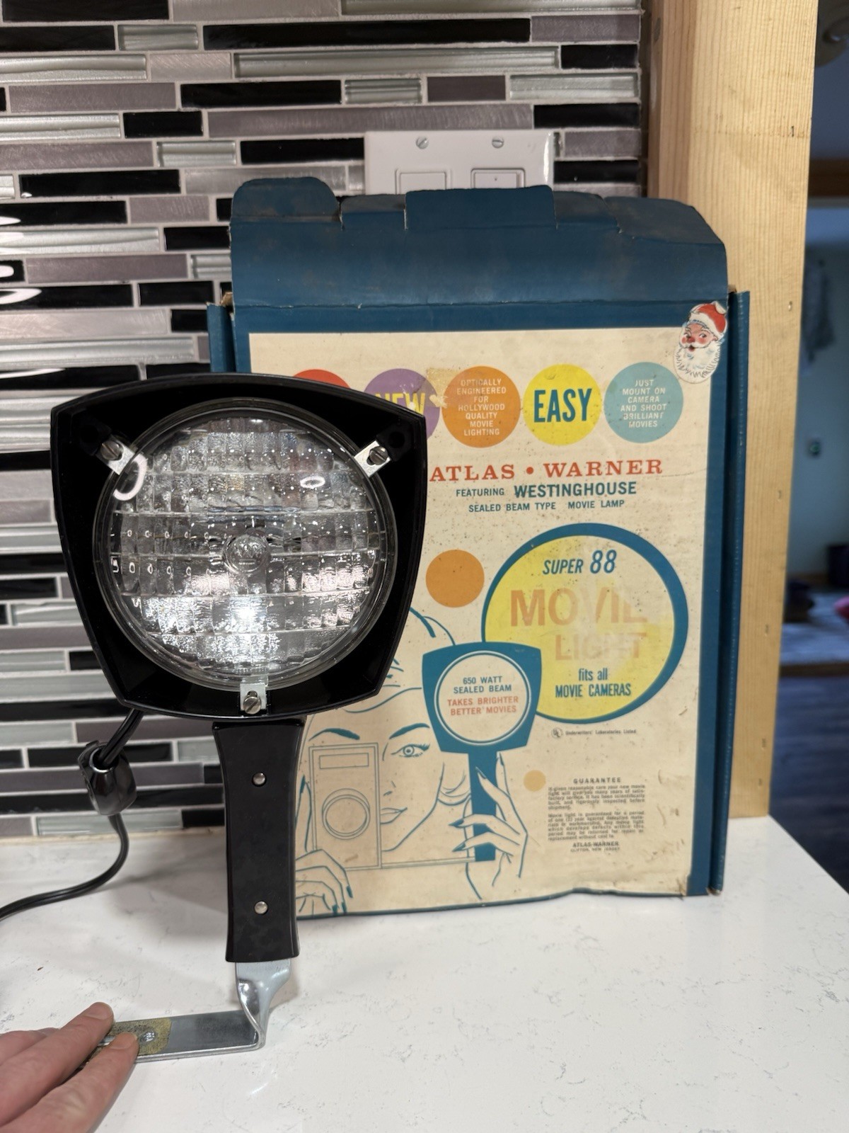 Vintage Atlas Warner Super 88 Westinghouse Movie Lamp Sealed Beam Tested Works
