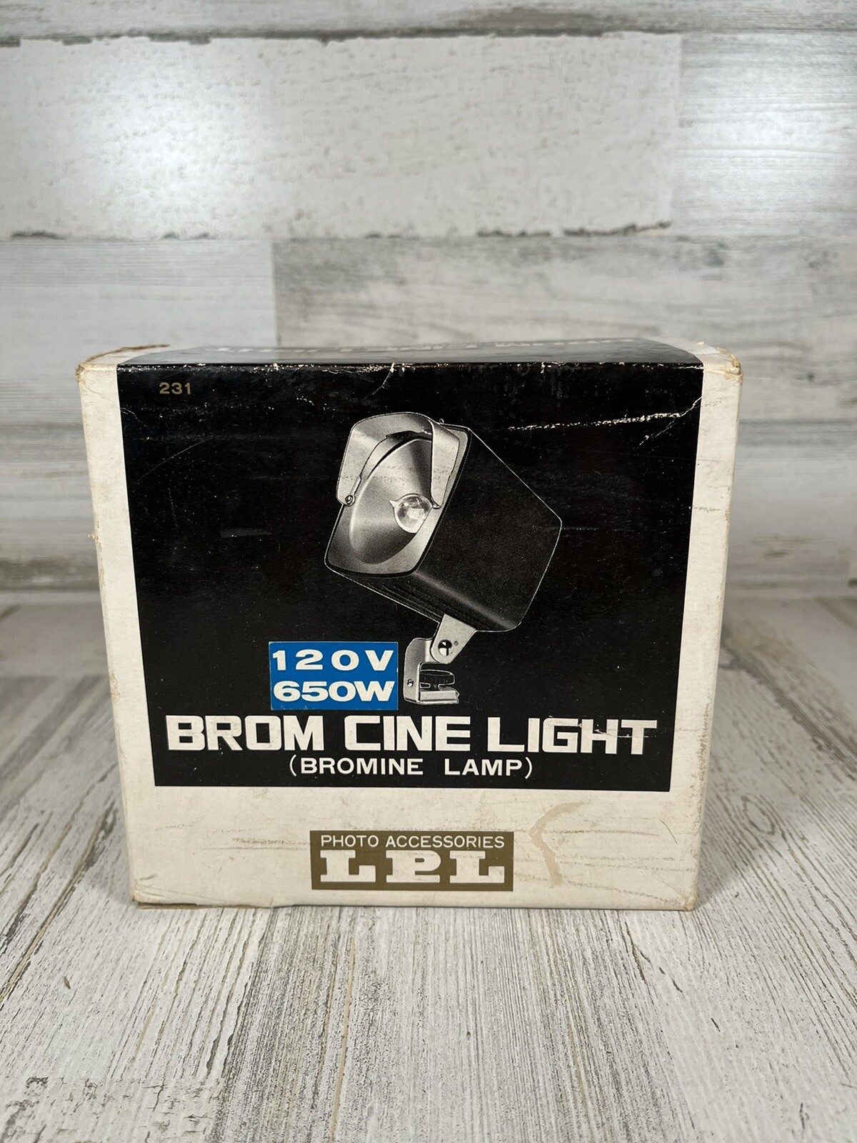 VTG LPL Brom Cine Light Bromine Lamp 120V 650W Photo Accesories Complete in Box!