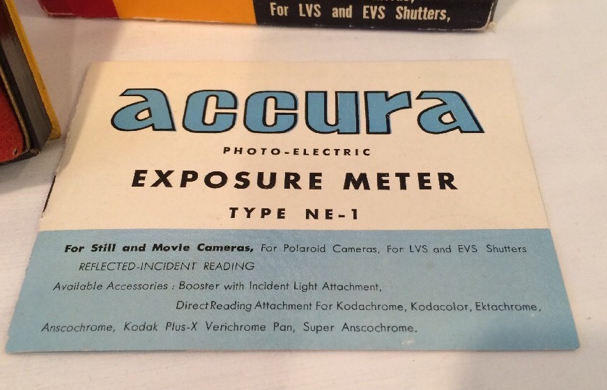 VTG Accura Photo Electric Exposure Meter With Leather Case In Original Box Japan