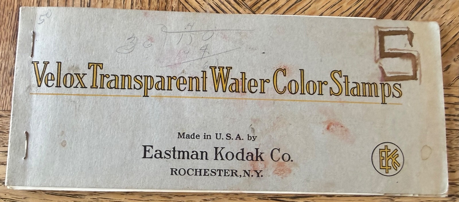 1920’s Velox Transparent WATER COLOR Stamps EASTMAN KODAK Co Color Photos