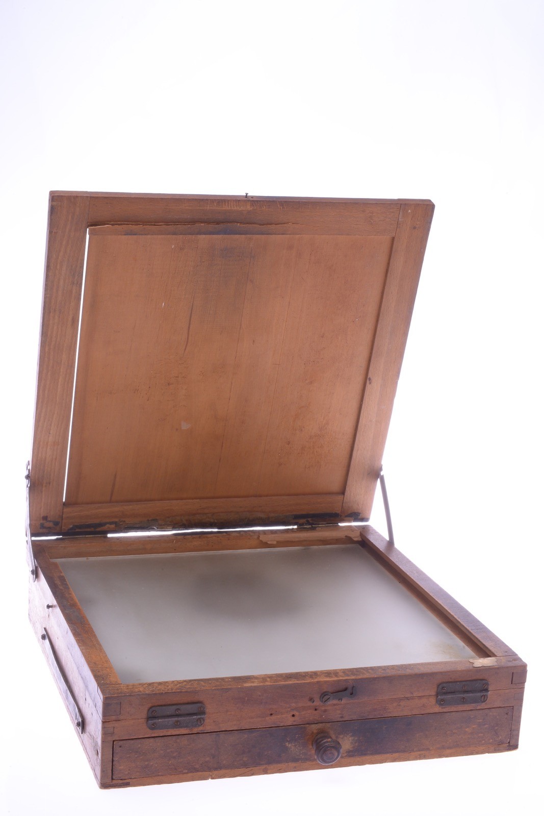 ✅ ANTIQUE RETOUCH, RETOUCHING DEVICE LARGE 28X28CM FORMAT MIRROR & FOCUS SCREEN