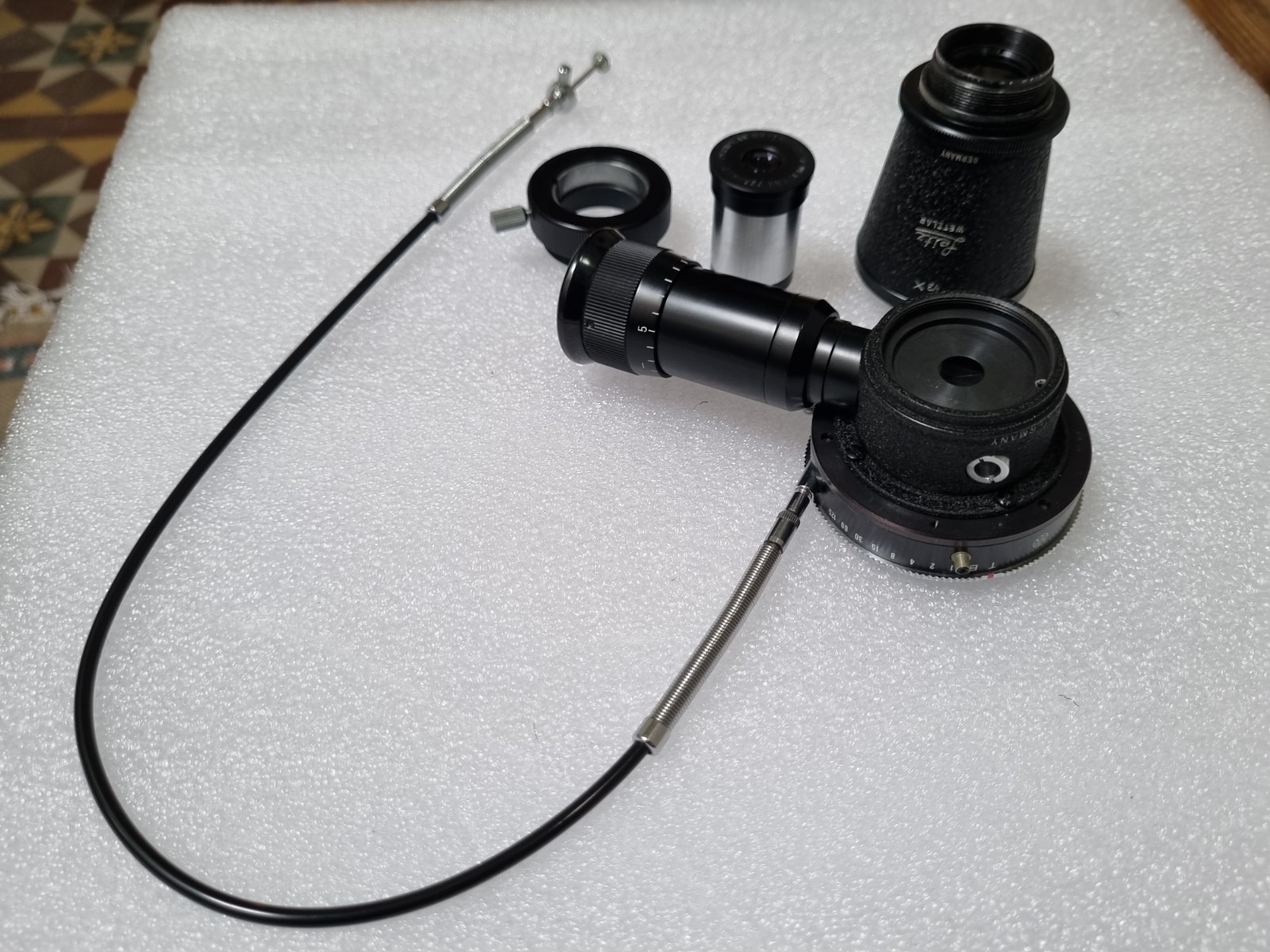 Leitz Wetzlar ProntorPress Shutter Microscope Camera Adapter Excellent condition