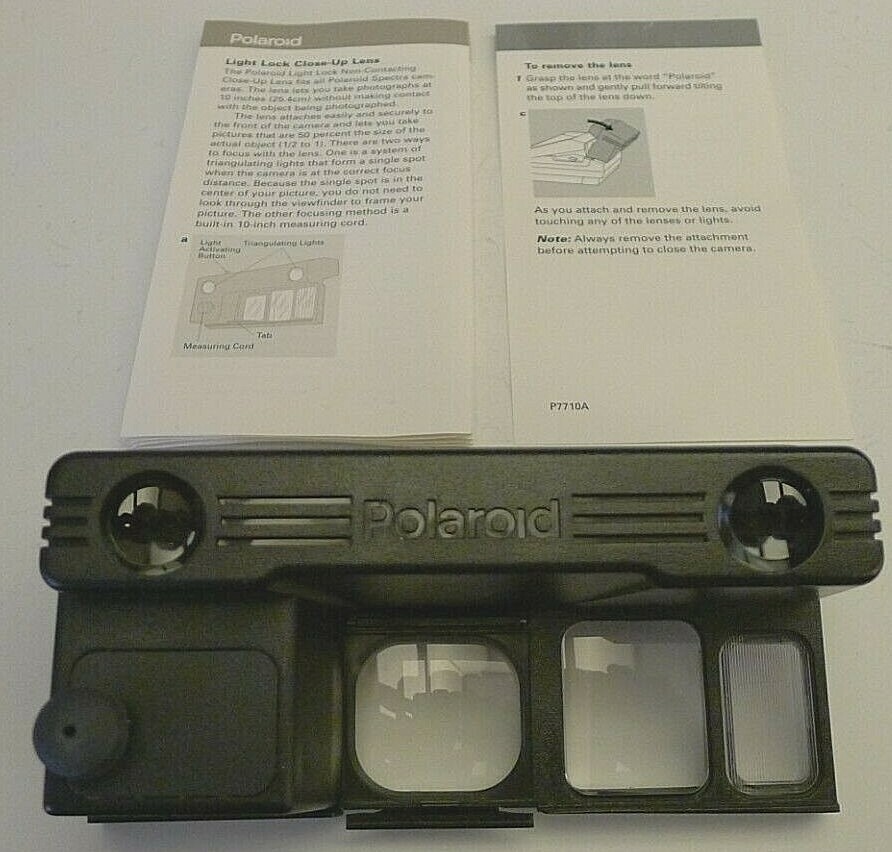 Polaroid Spectra Light Lock Non-Contacting Close-up Lens +Box & Instructions AA