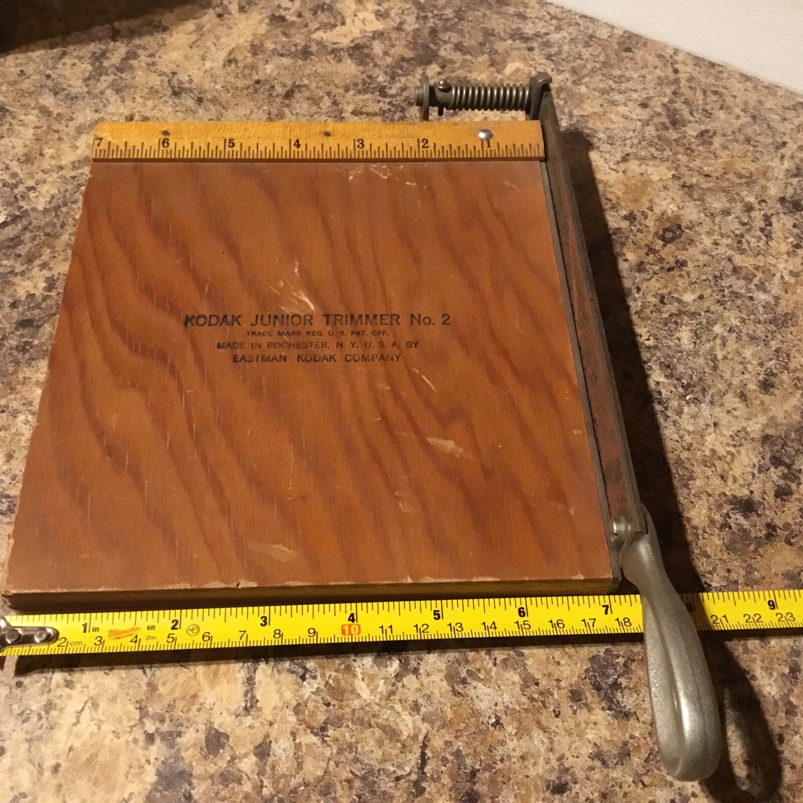 Vintage No. 2 KODAK Junior Trimming Board Photo Cutter Eastman Kodak Dull Blade