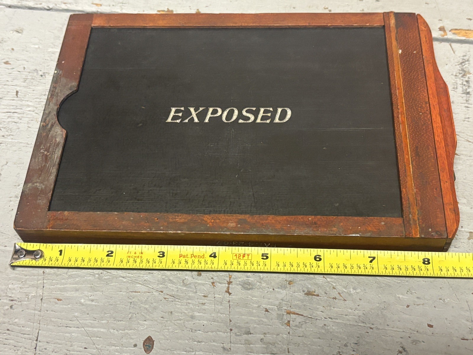 Antique 1800’s Box Camera Large Format Wood Film Plate Holder