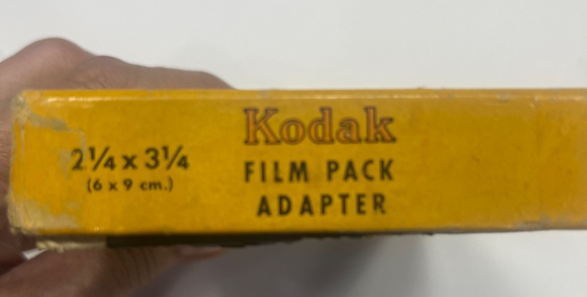 Vintage Kodak Film Pack Adapter 2 1/4 x 3 1/4 inch Vintage w/ Original Box READ